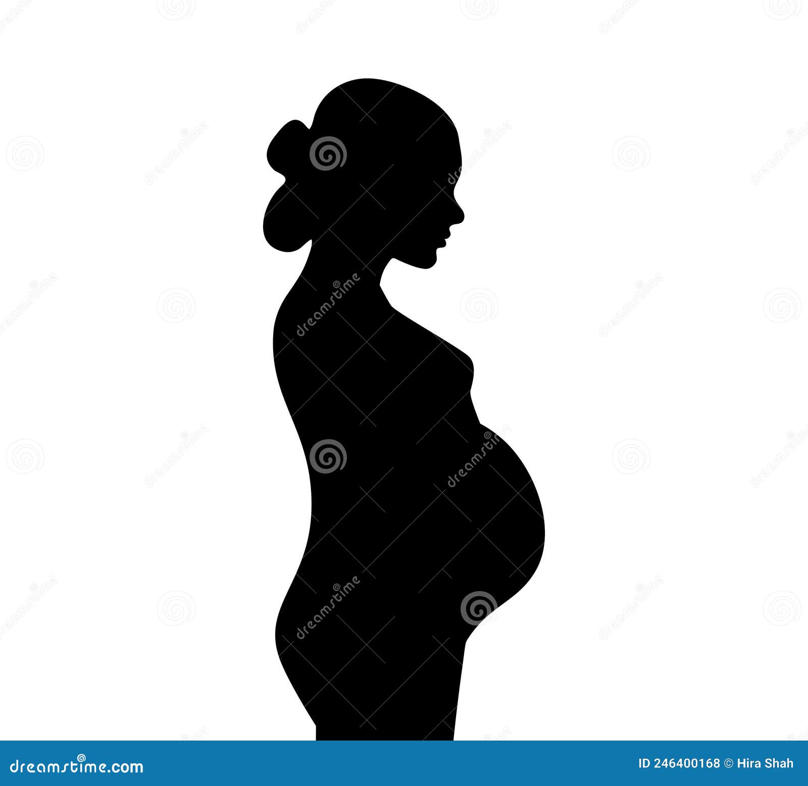 Pregnancy Silhoutte on White Background Stock Illustration ...