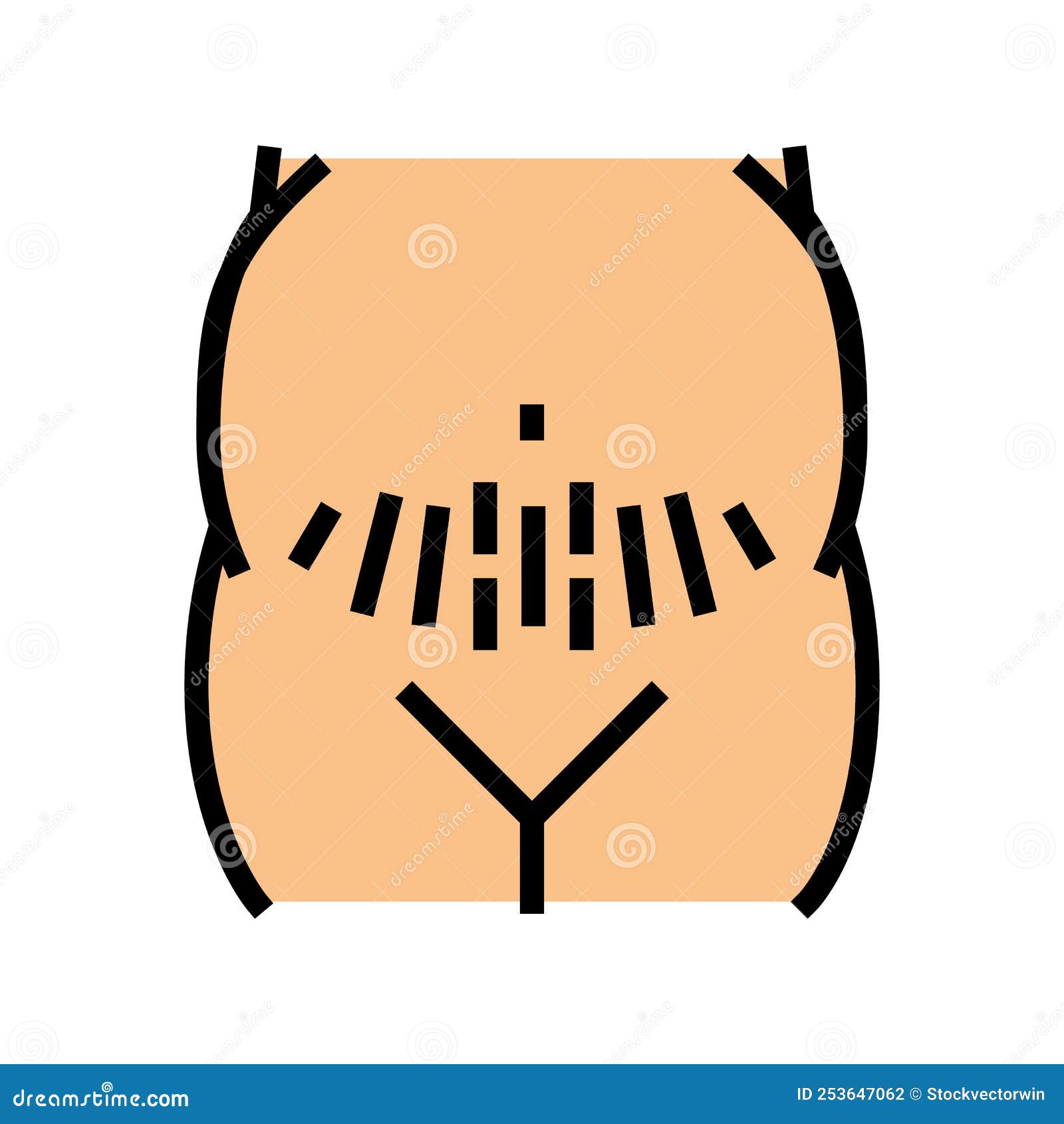 Pregnancy Stretch Marks Color Icon Vector Illustration Stock