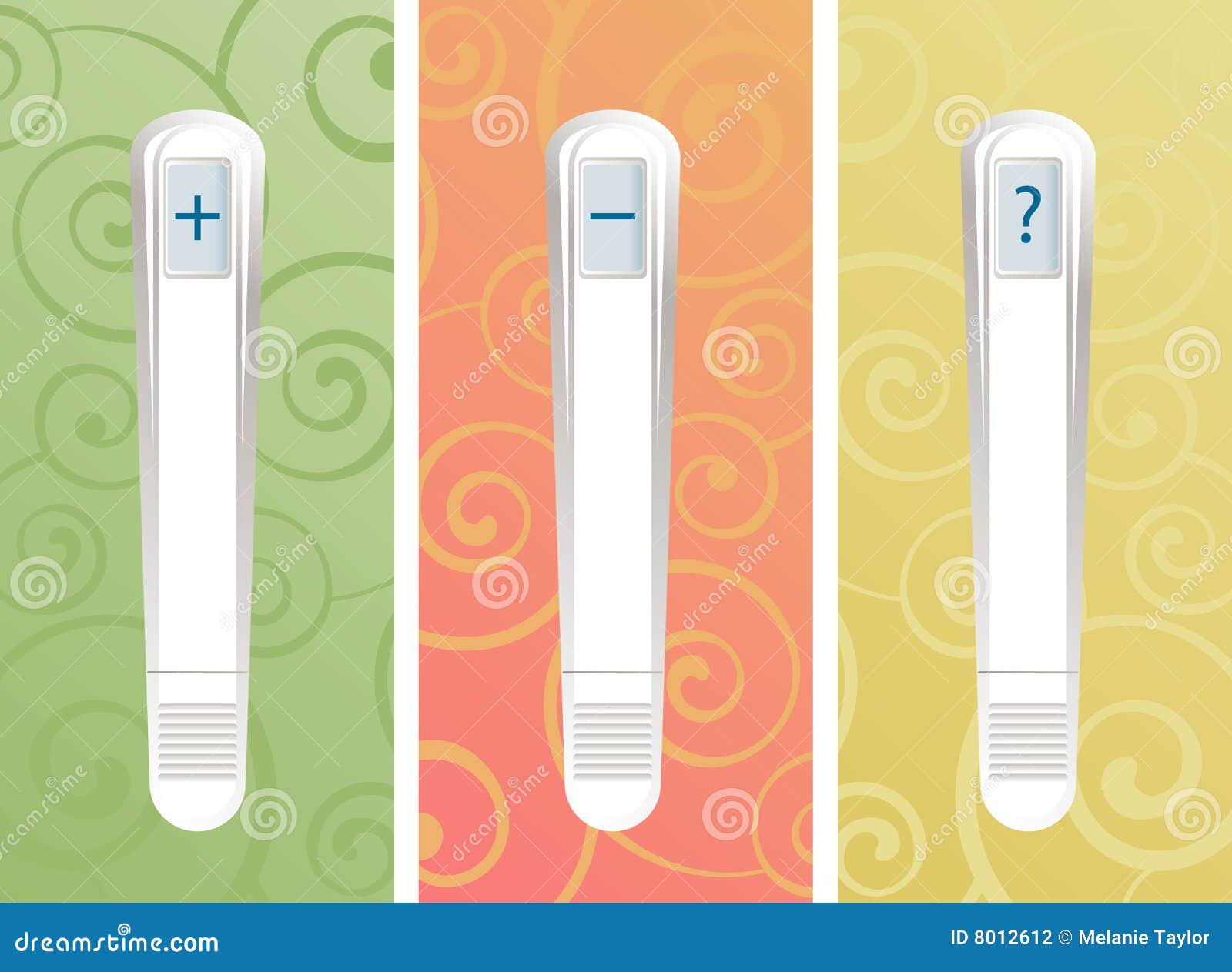 Pregnancy Test Sticks stock vector. Illustration of test 8012612
