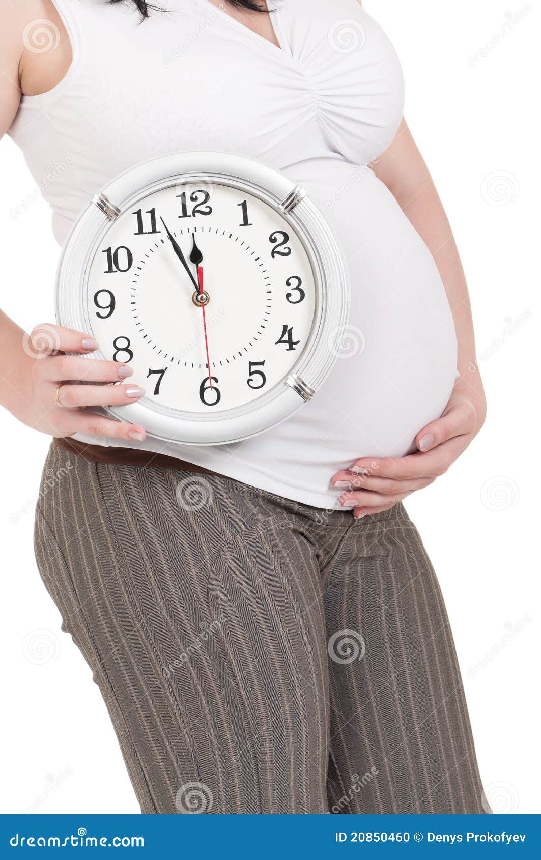 Pregnant belly clock stock photo. Image of circle, adults 20850460