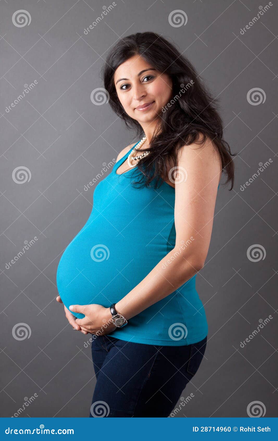 957px x 1300px - Pregnant East Indian Woman stock photo. Image of portrait - 28714960