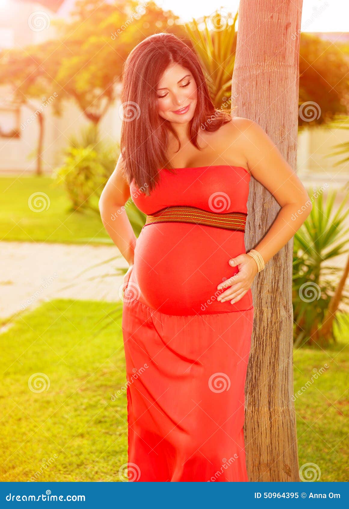 Pregnant Female Outdoors In Summertime Stock Image Image