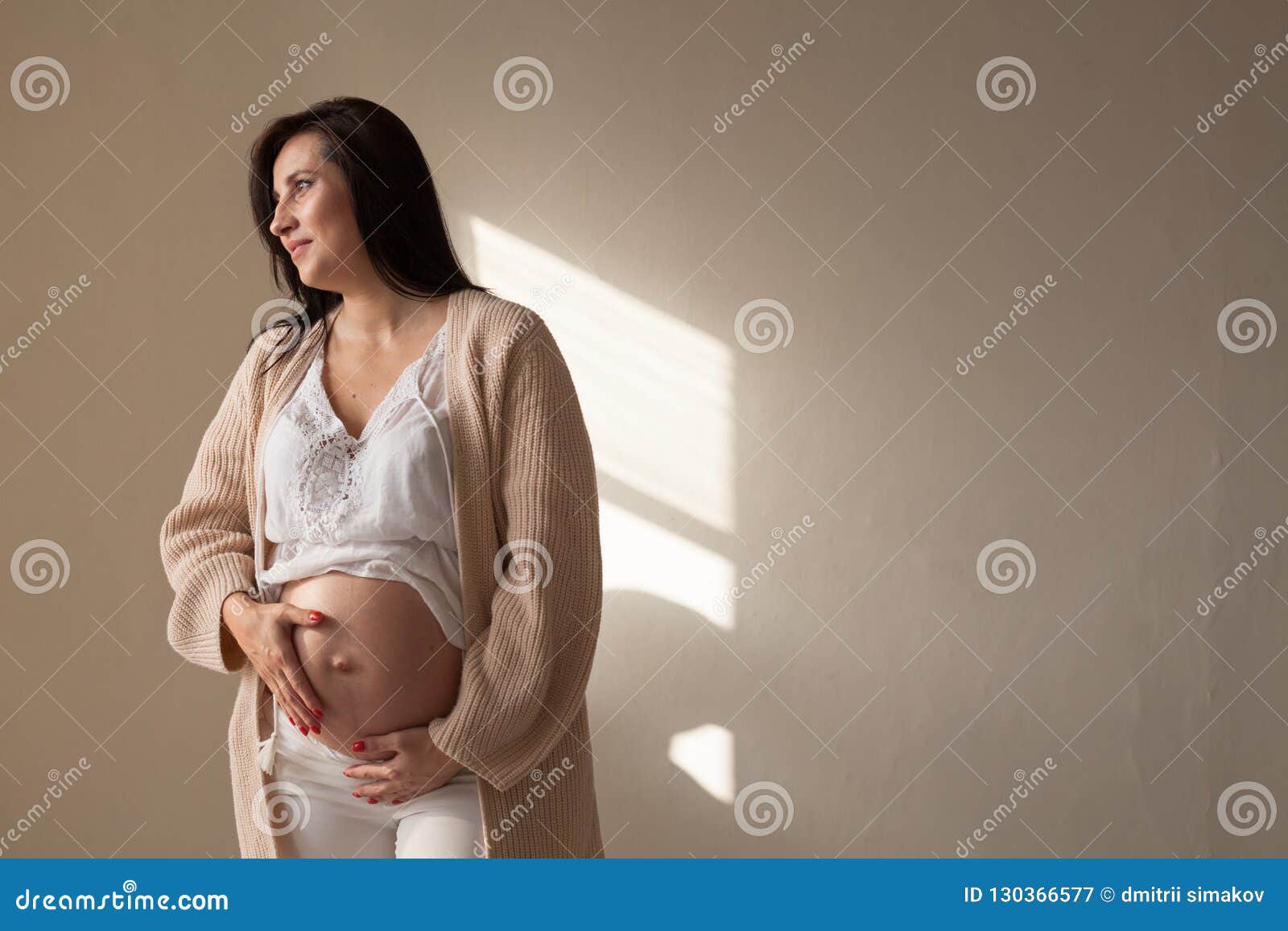 Pregnant Mom Expecting a Baby before Birth Stock Image Image of body