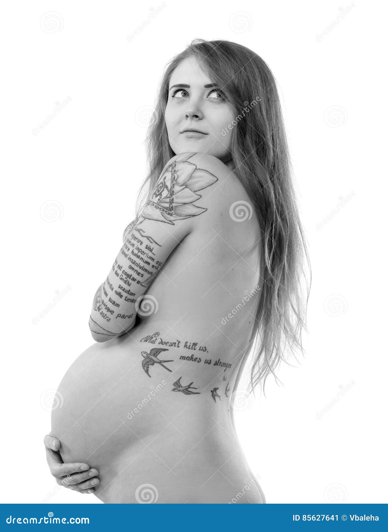 Black And White Nudes Pregnant - Pregnant nude woman stock image. Image of female, maternity - 85627641