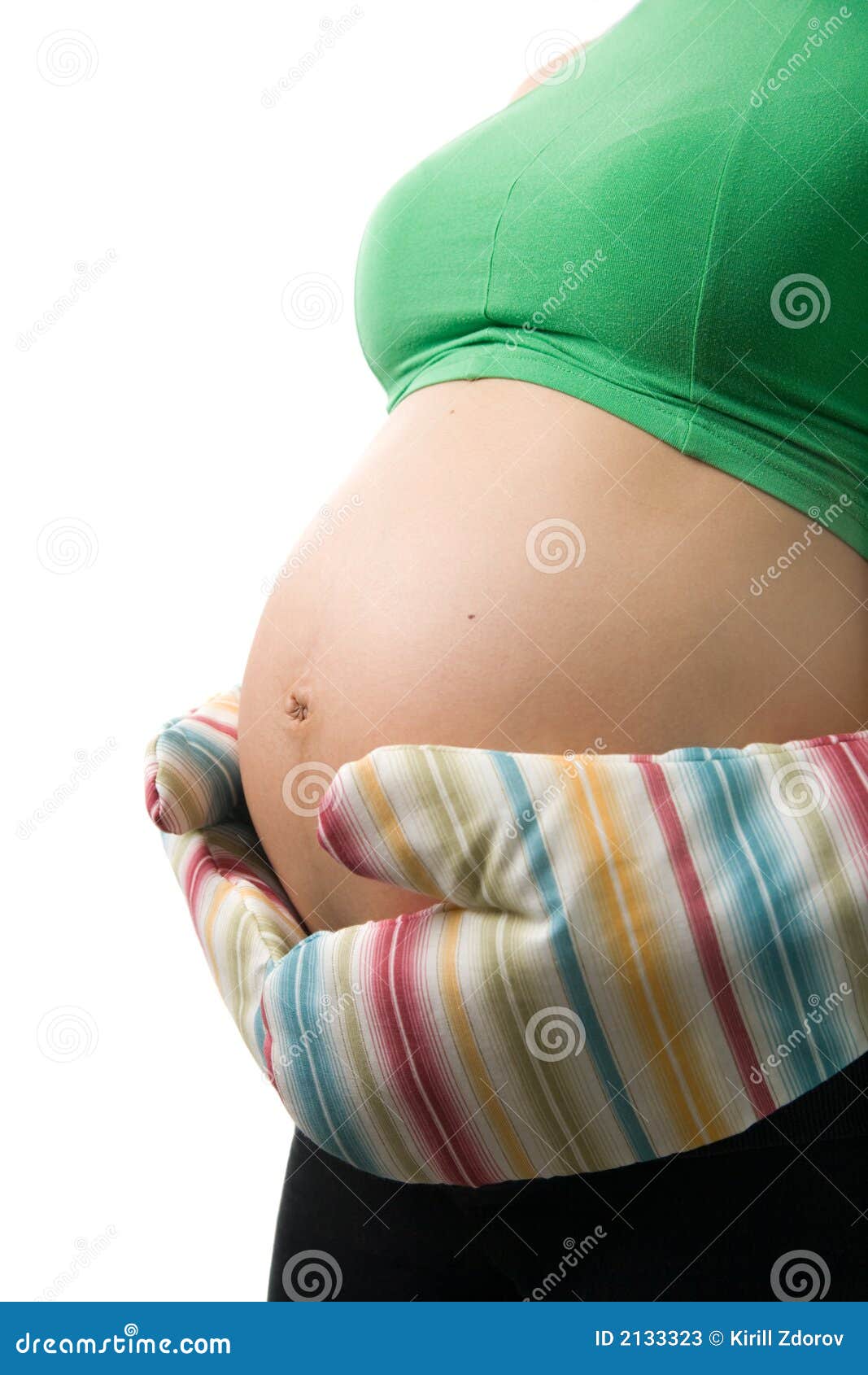 Pregnant Stomach With Mitts Stock Image - Image of female, baby: 2133323