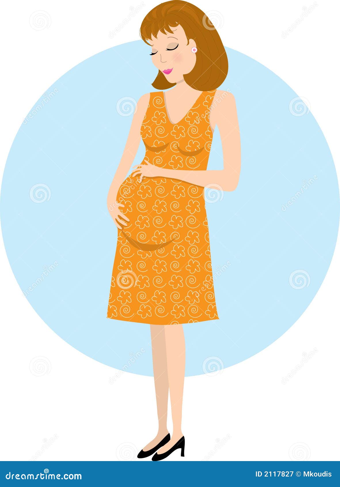 Pregnant Woman stock vector. Illustration of human, face - 2117827