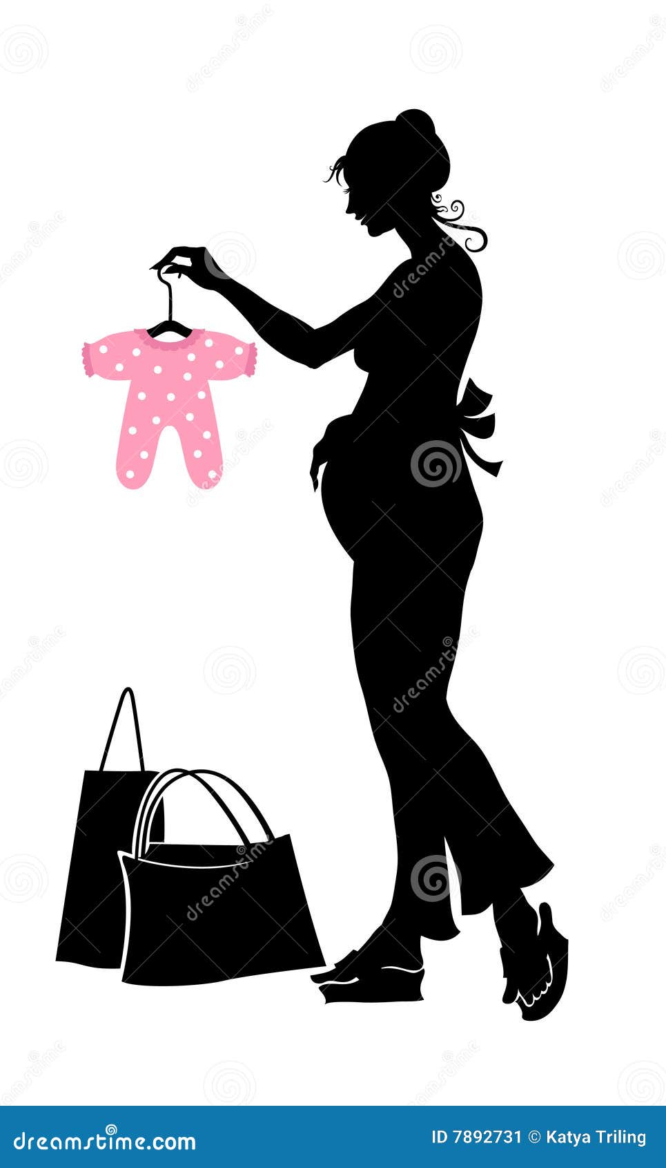 Pregnant woman stock vector. Illustration of child, happiness - 7892731
