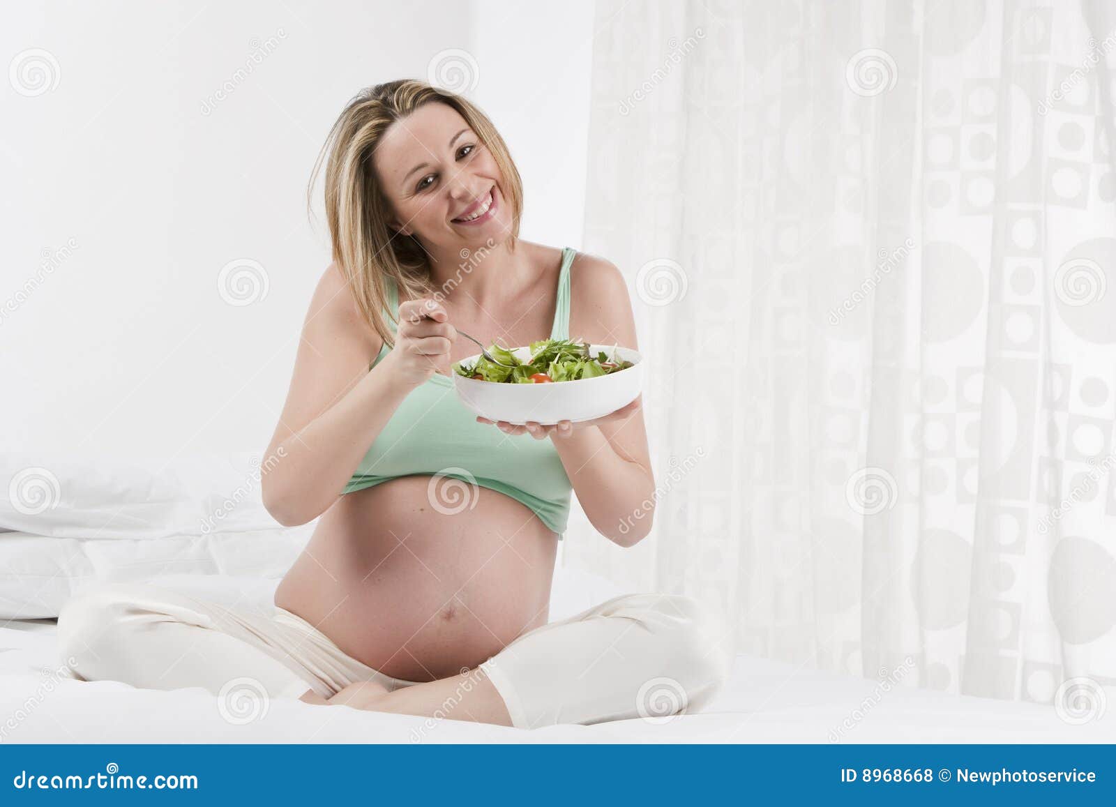 Pregnant woman stock photo. Image of lettuce, healthy 8968668