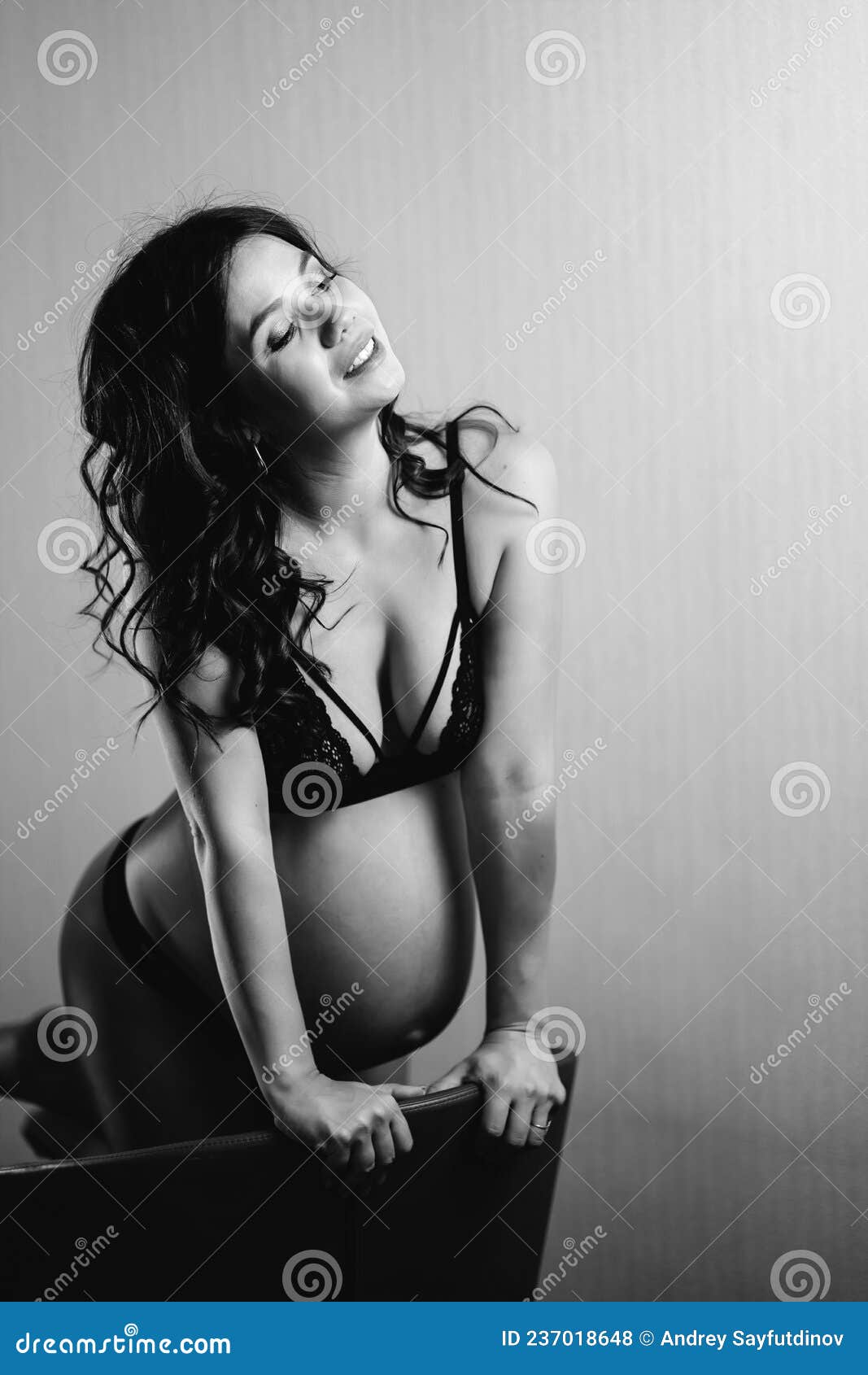 Beautiful young woman in underwear on grey background :: Stock Photography  Agency :: Pixel-Shot Studio