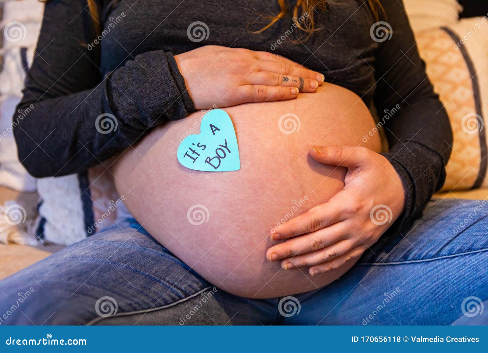 woman pregnant with a boy