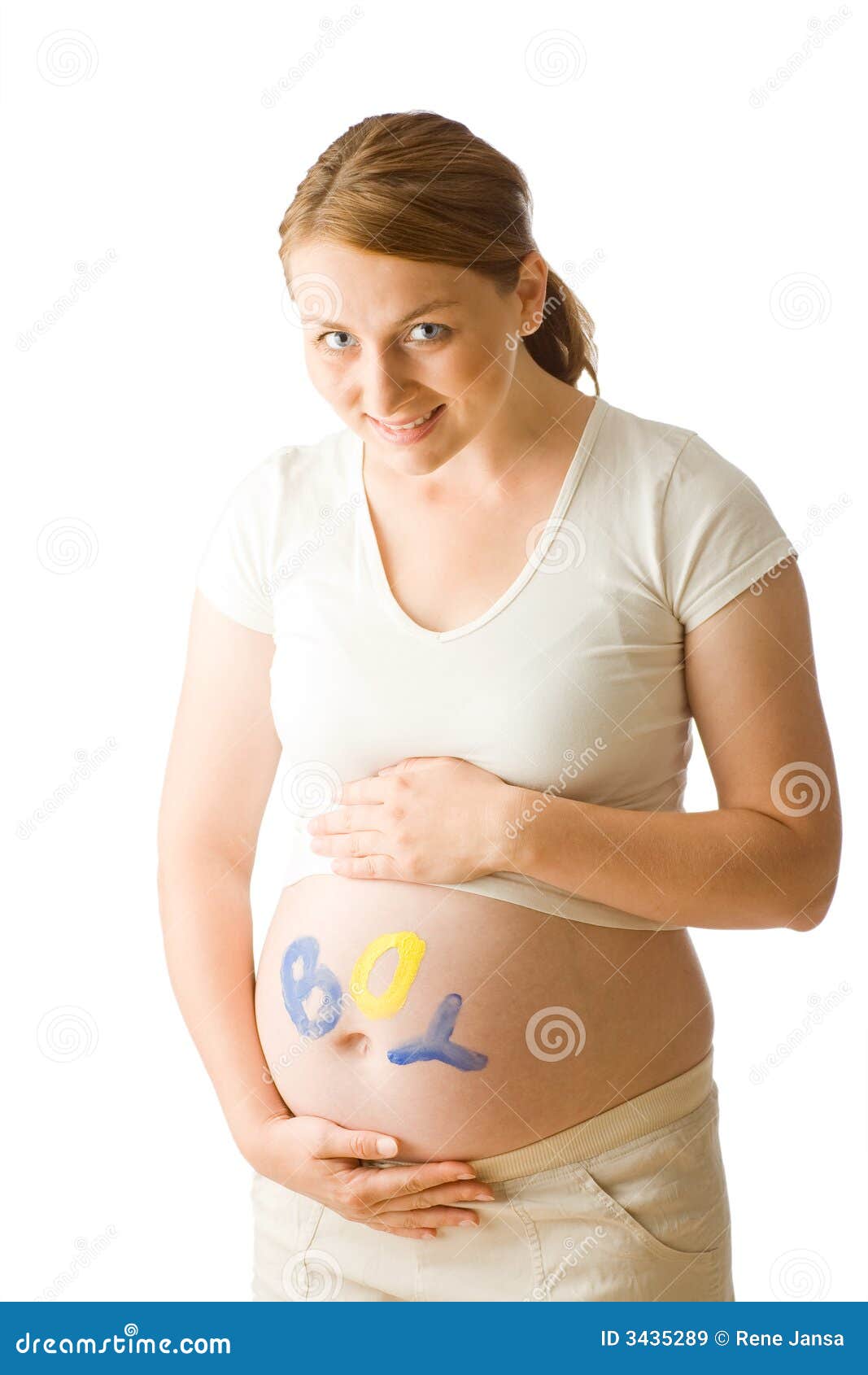 pregnant woman belly with baby boy