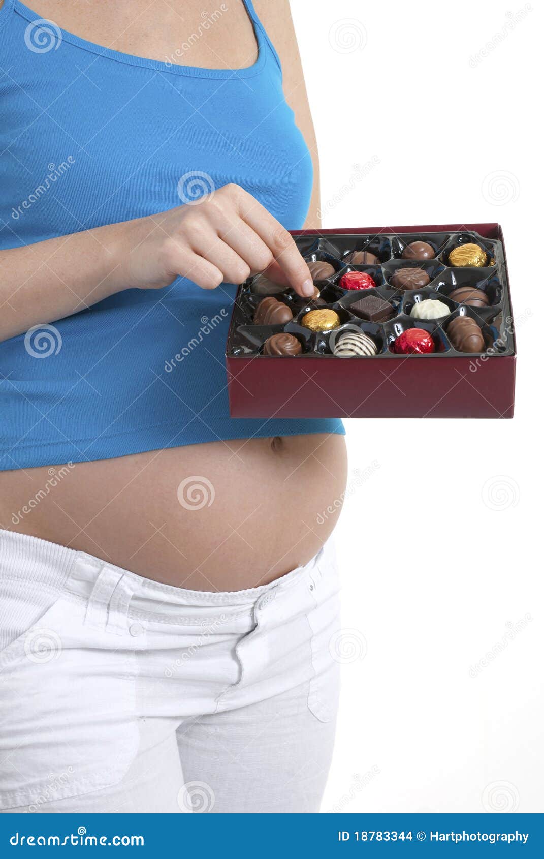 Pregnant Woman Craving Chocolates Stock Photo Image of chocolate