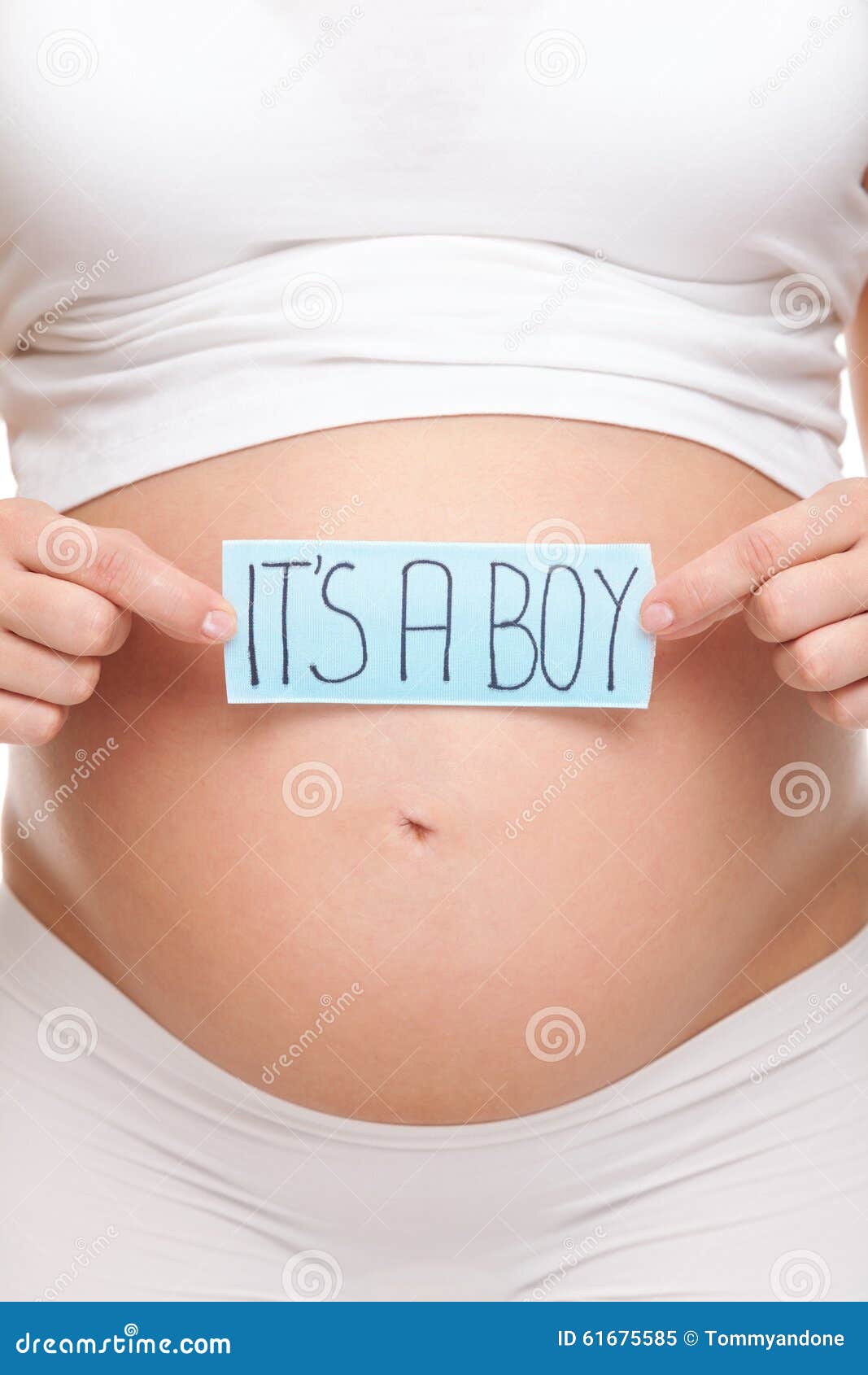 Pregnant Woman Expecting a Baby Boy 