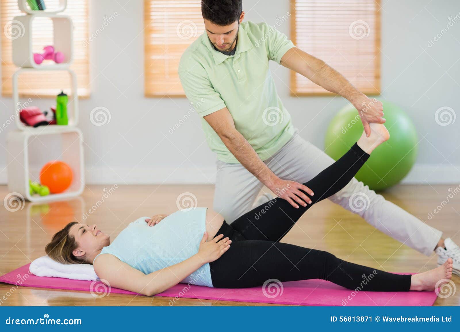 Pregnant Woman Getting Relaxing Massage Stock Image Image Of Health Leisure 56813871