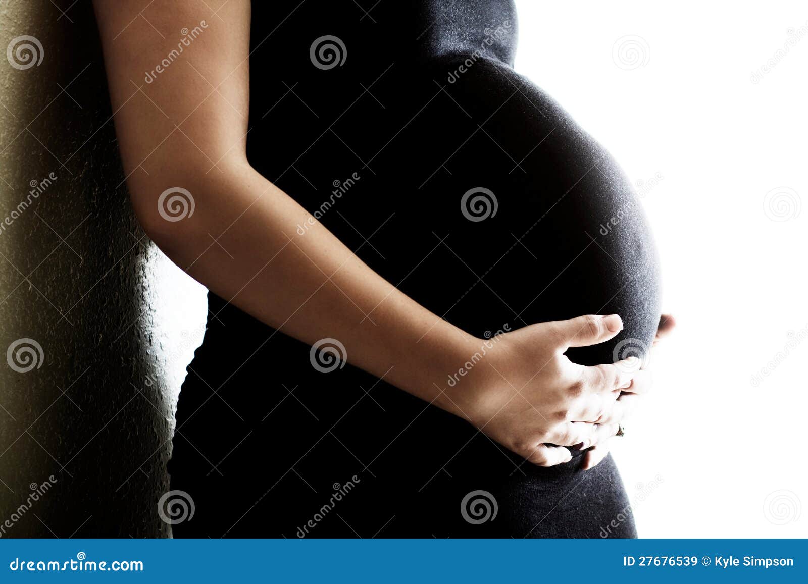 Pregnant Woman Holding Belly Royalty Free Stock Images Image 27676539