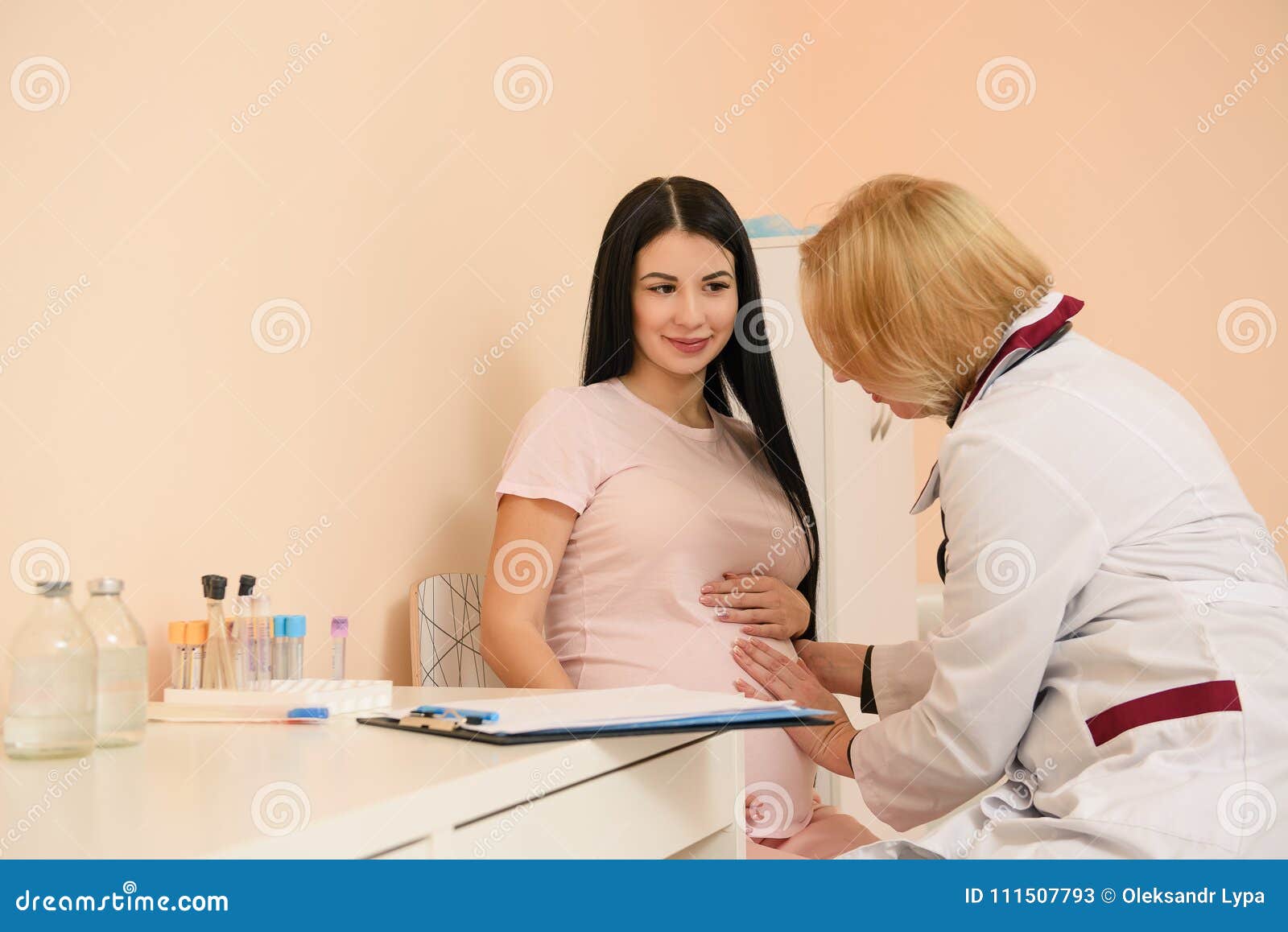 Pregnant Woman On Medical Examination Stock Image Image Of Care 