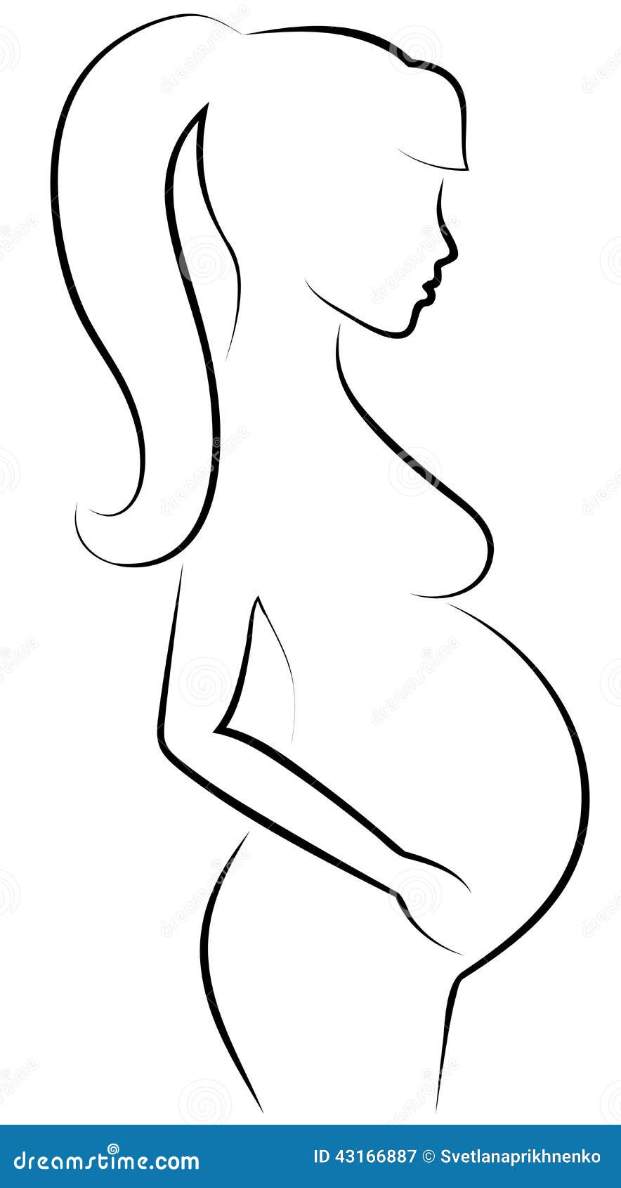 Beautiful Pregnant Woman Sketch Illustration Portrait Stock Photo Picture  And Royalty Free Image Image 140804598