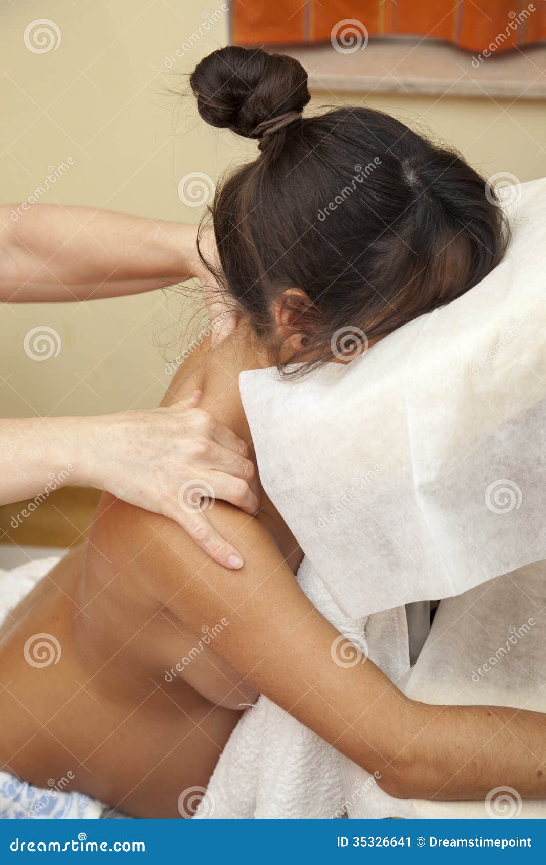 Pregnant Woman At Prenatal Massage Stock Image Image Of Back