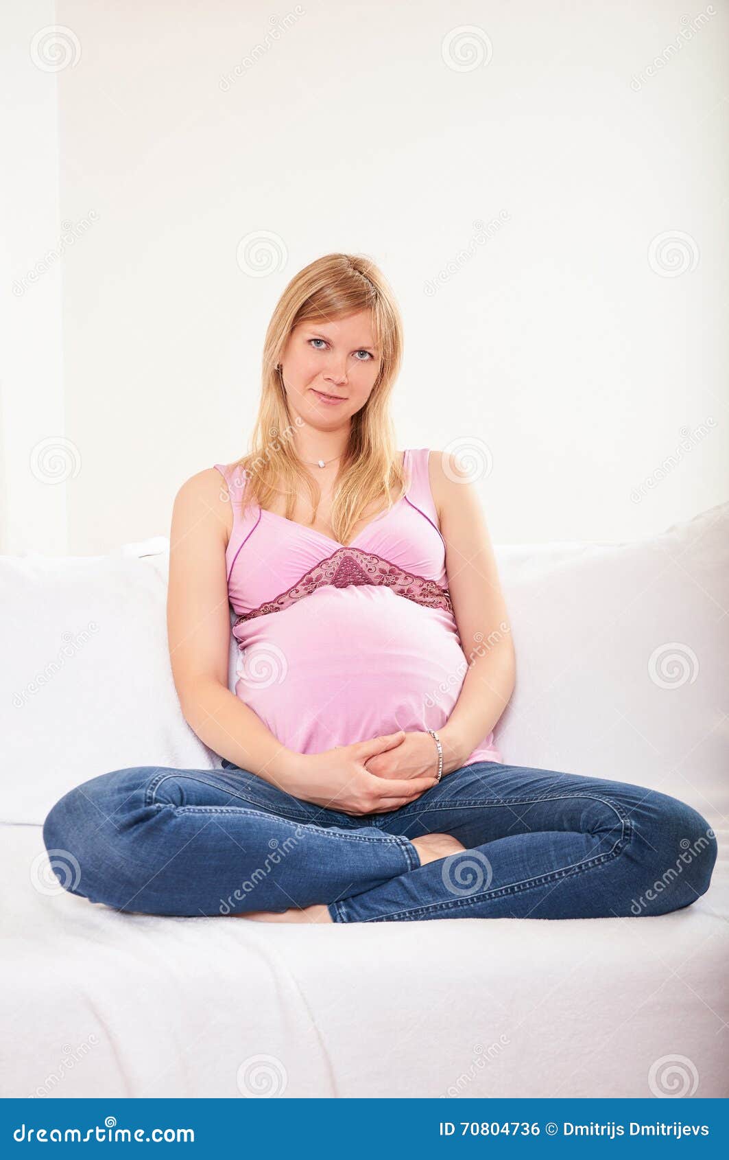 Pregnant Woman Relaxing at Home on the Couch Stock Photo Image of