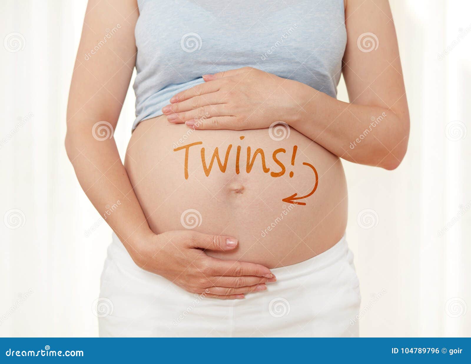pregnant with twins belly
