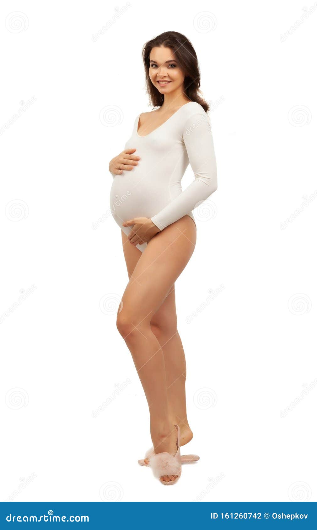 A Pregnant Woman with a Small Belly. Stock Photo - Image of beauty, body:  161260742