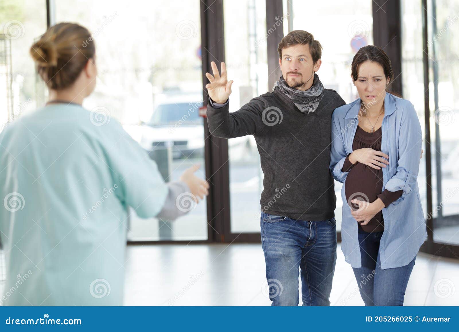 Doctor Vaccinating Young Pregnant Woman Stock Photo 