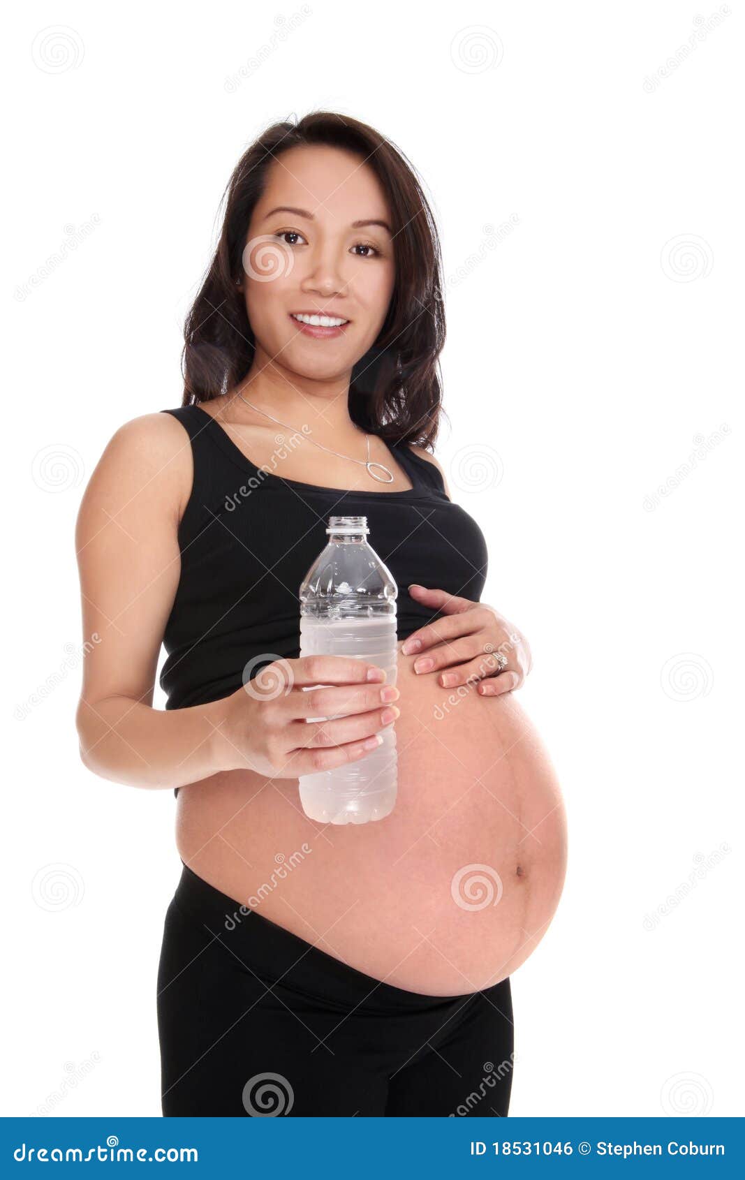 Pregnant woman with Water stock photo. Image of beautiful 18531046