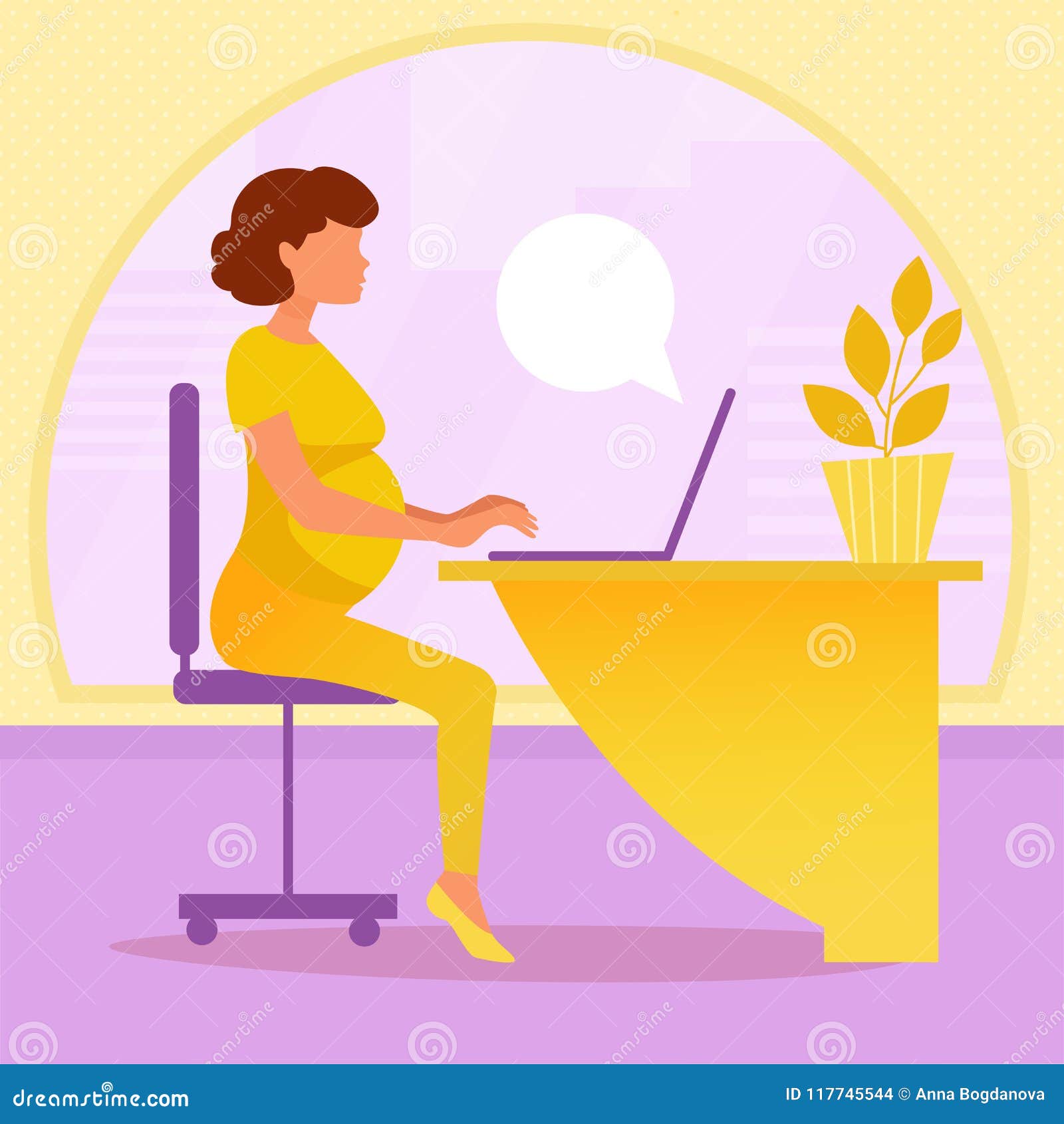 Pregnant Woman Working in Office Stock Vector - Illustration of body, business: 117745544 Pregnant Woman Working in Office Stock Vector - Illustration of body, business: 117745544