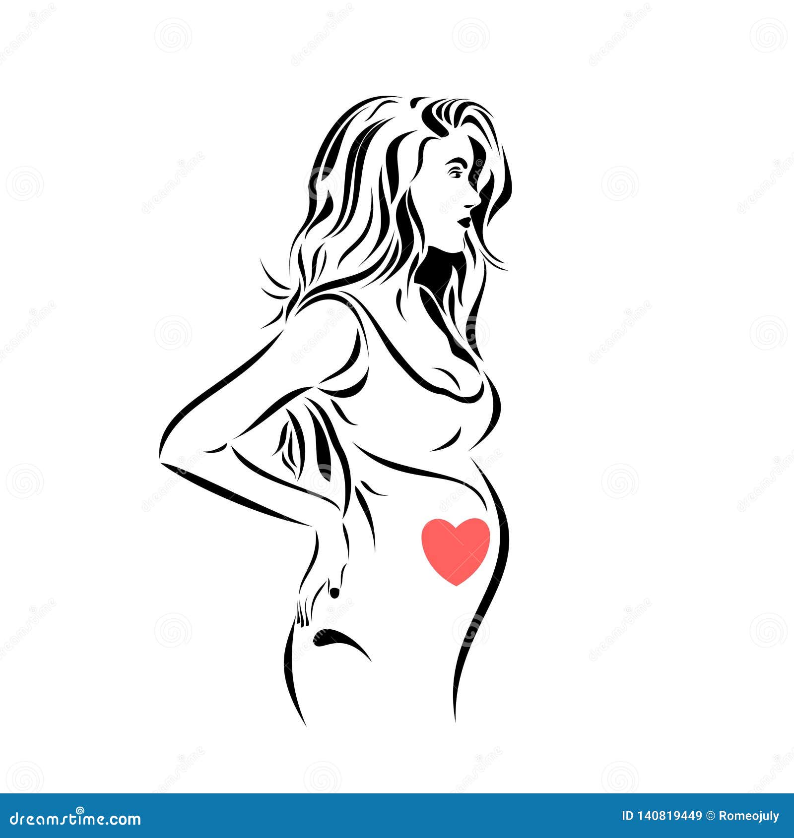 Pregnant women stock illustration. Illustration of center
