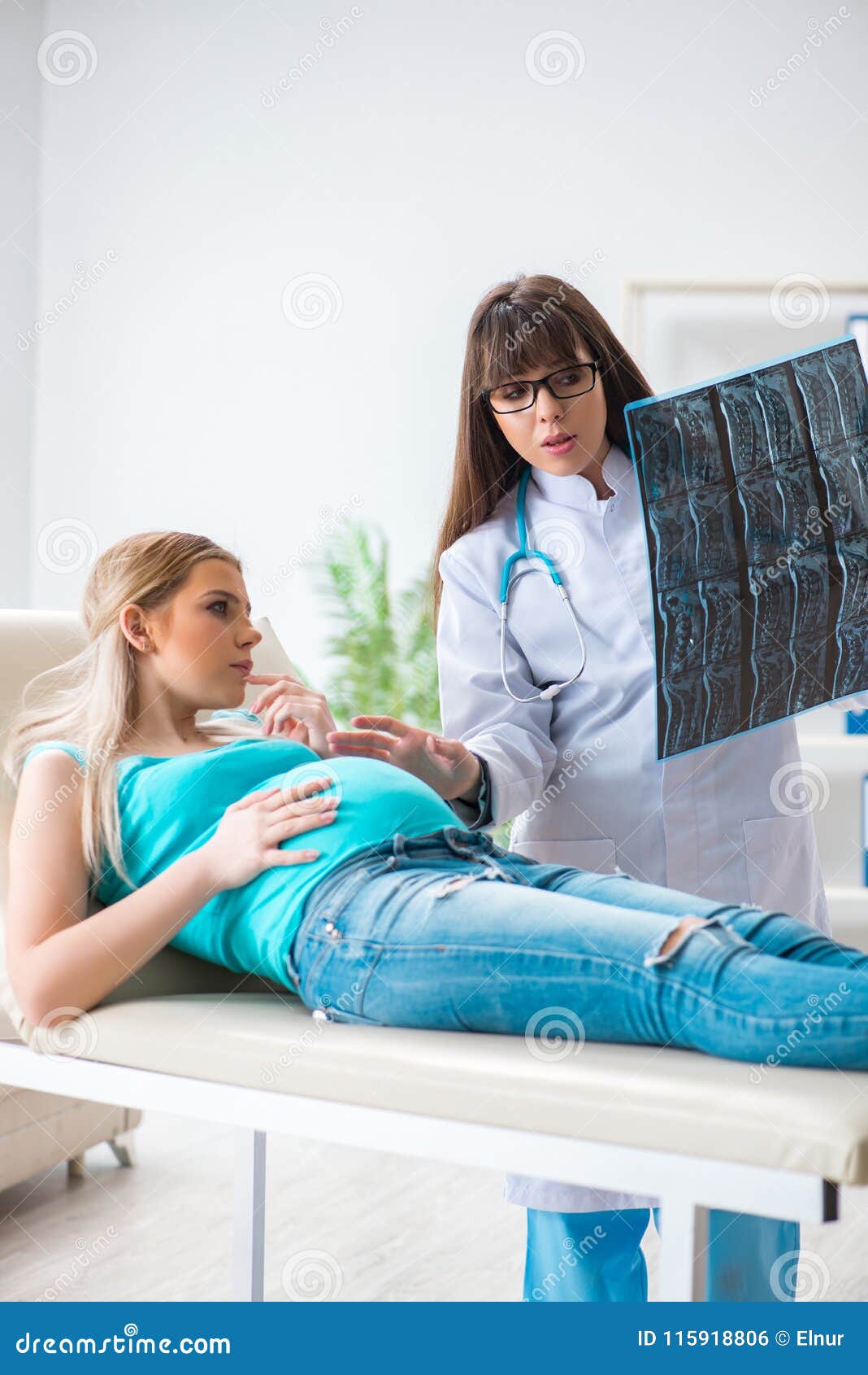 The Pregnant Woman at Regular Pregnancy Checkup Stock Photo Image of