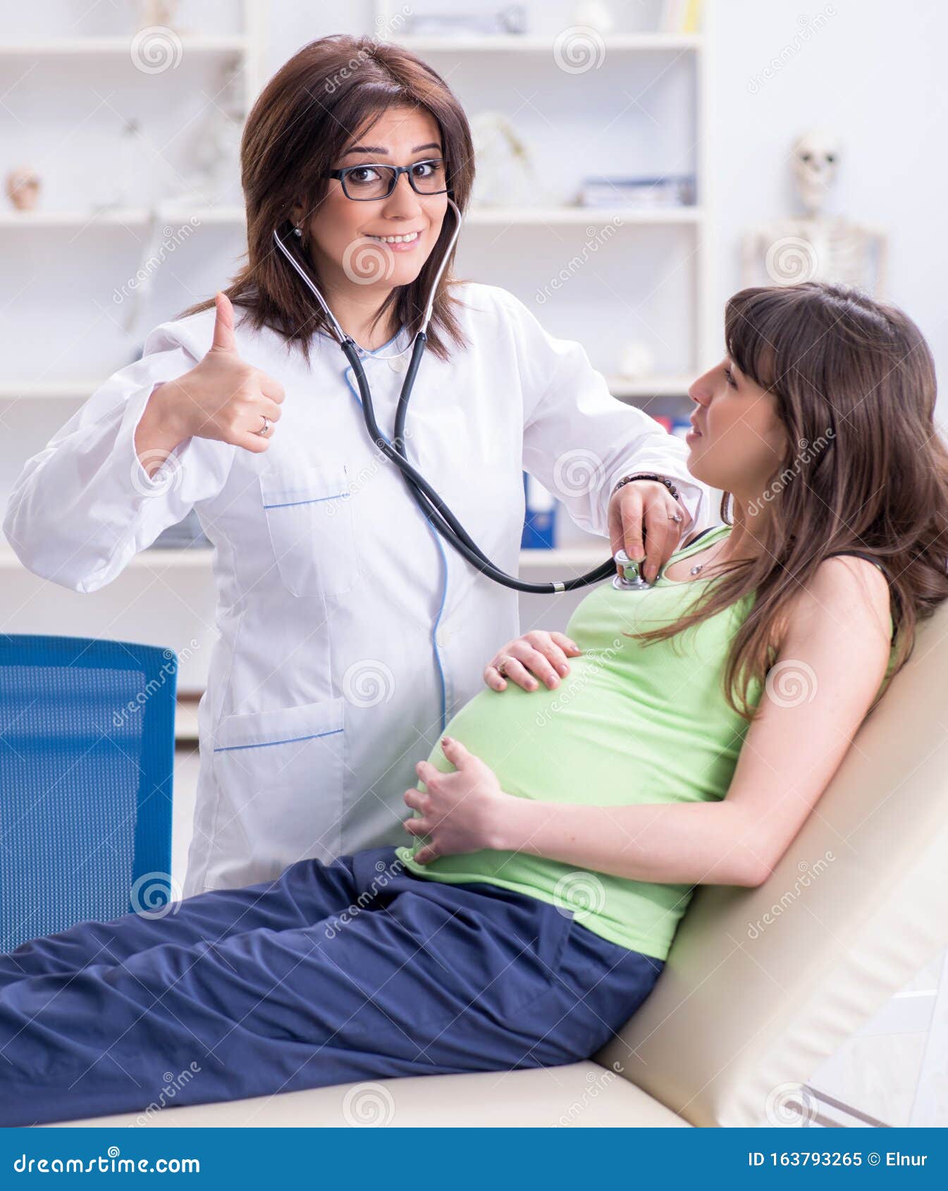  Pregnant  Woman Visiting Doctor For Regular Check  up  Stock 