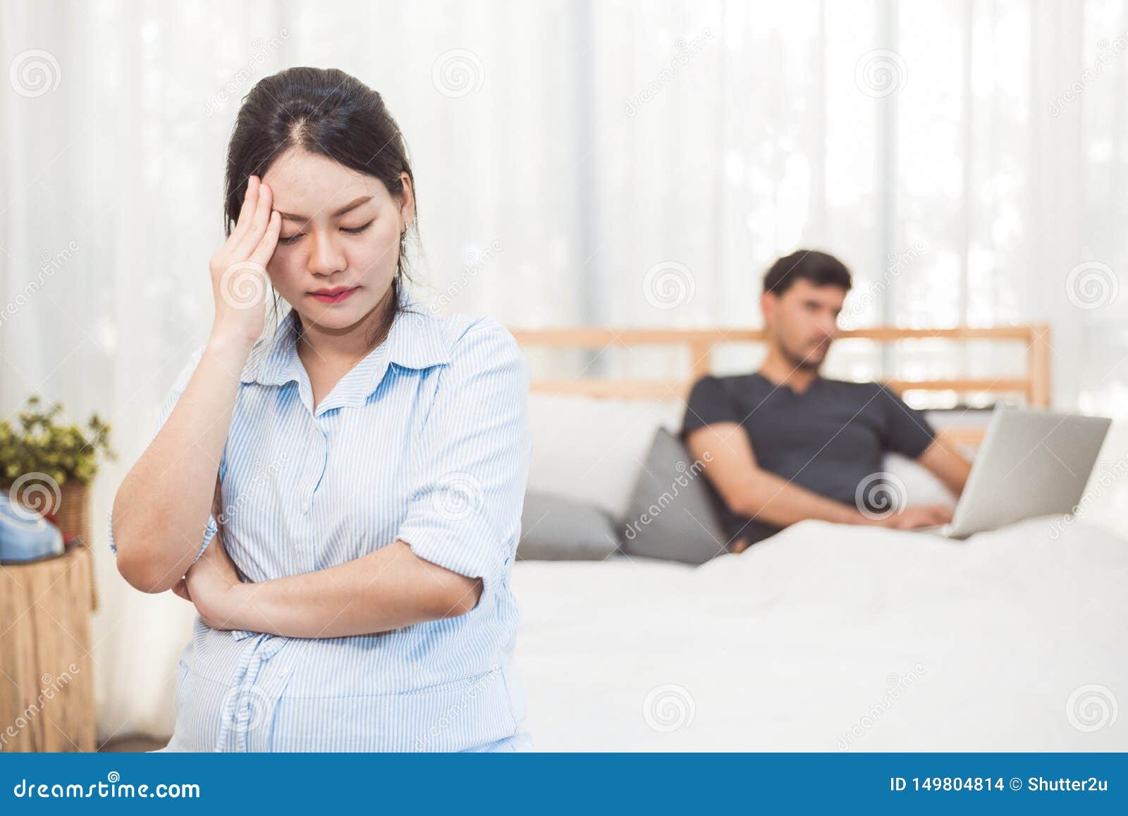 Wife Sadness With Bouquet Royalty-Free Stock Photography ...