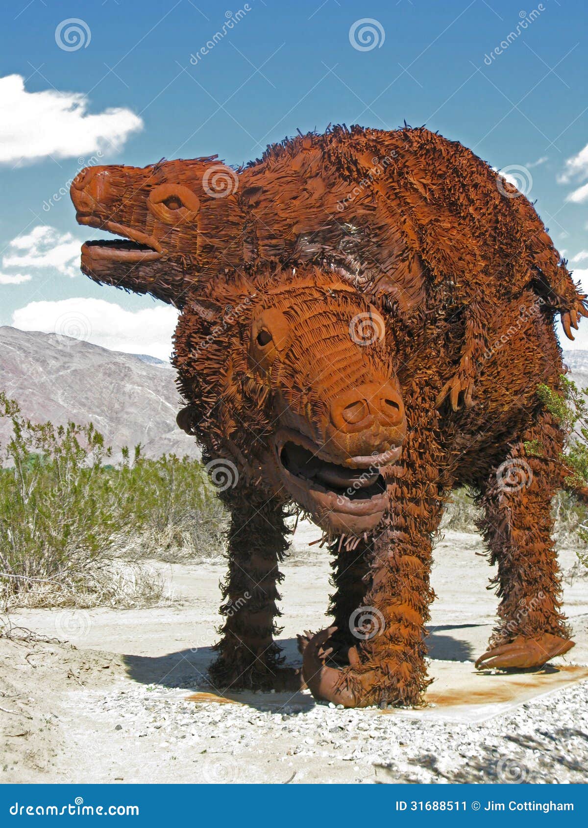 Prehistoric Animals - Metal Sculpture Stock Image - Image of baby, bear:  31688511