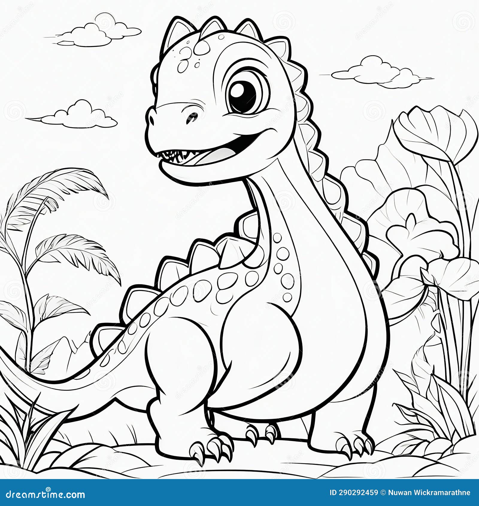 Prehistoric Playtime: Dive Into 3D Coloring With A Playful Baby