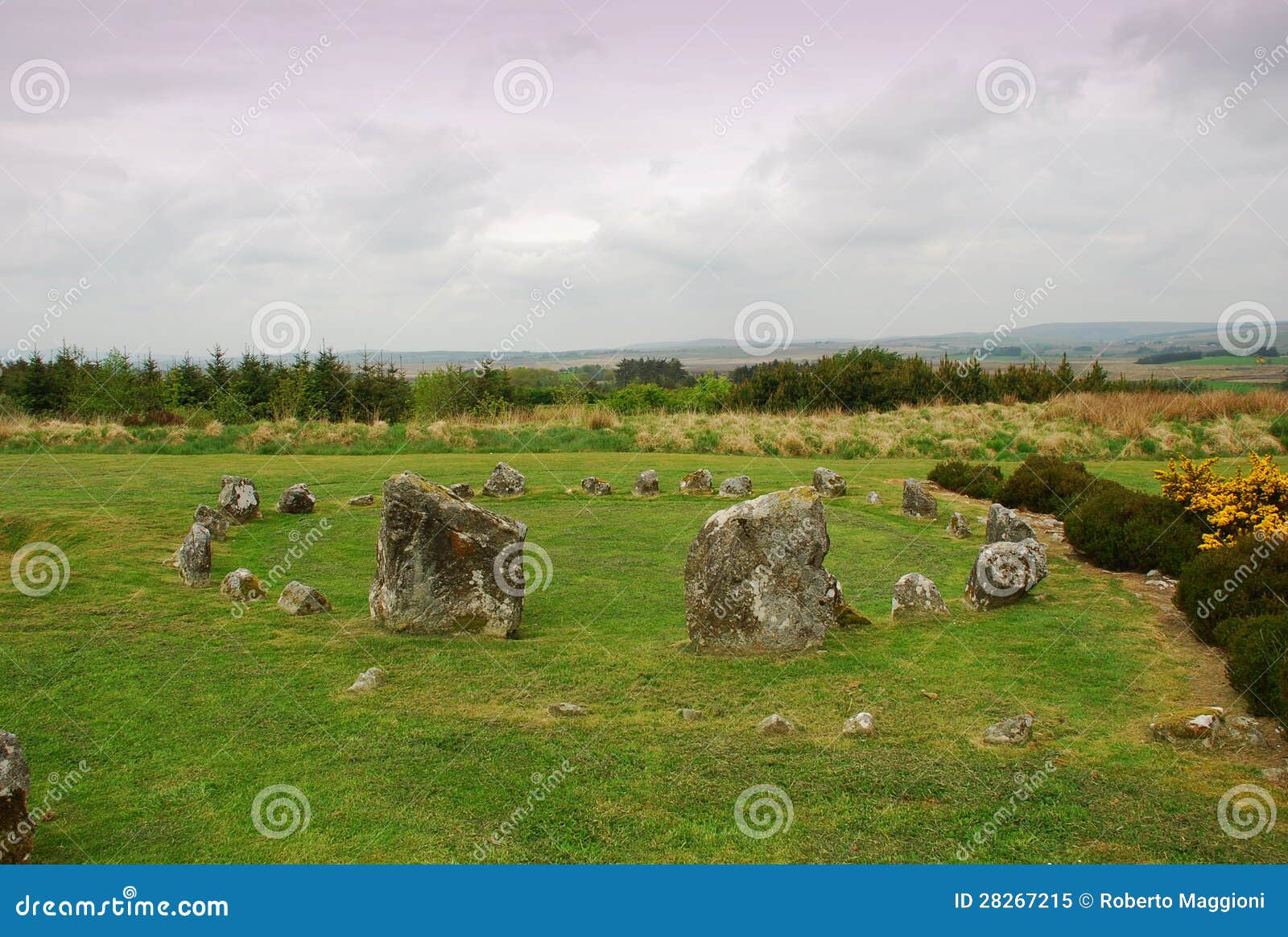 Prehistorical Stone Circle, Northern Ireland Stock Image Image of