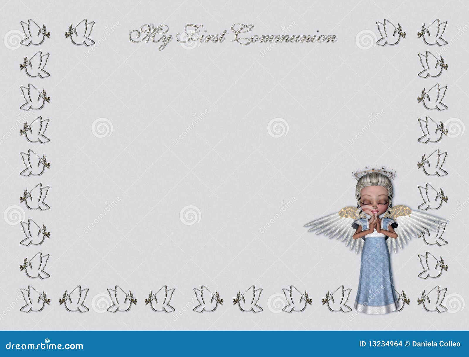 Premieres Invitation Carte De Communion Illustration Stock Illustration Du Premieres Communion