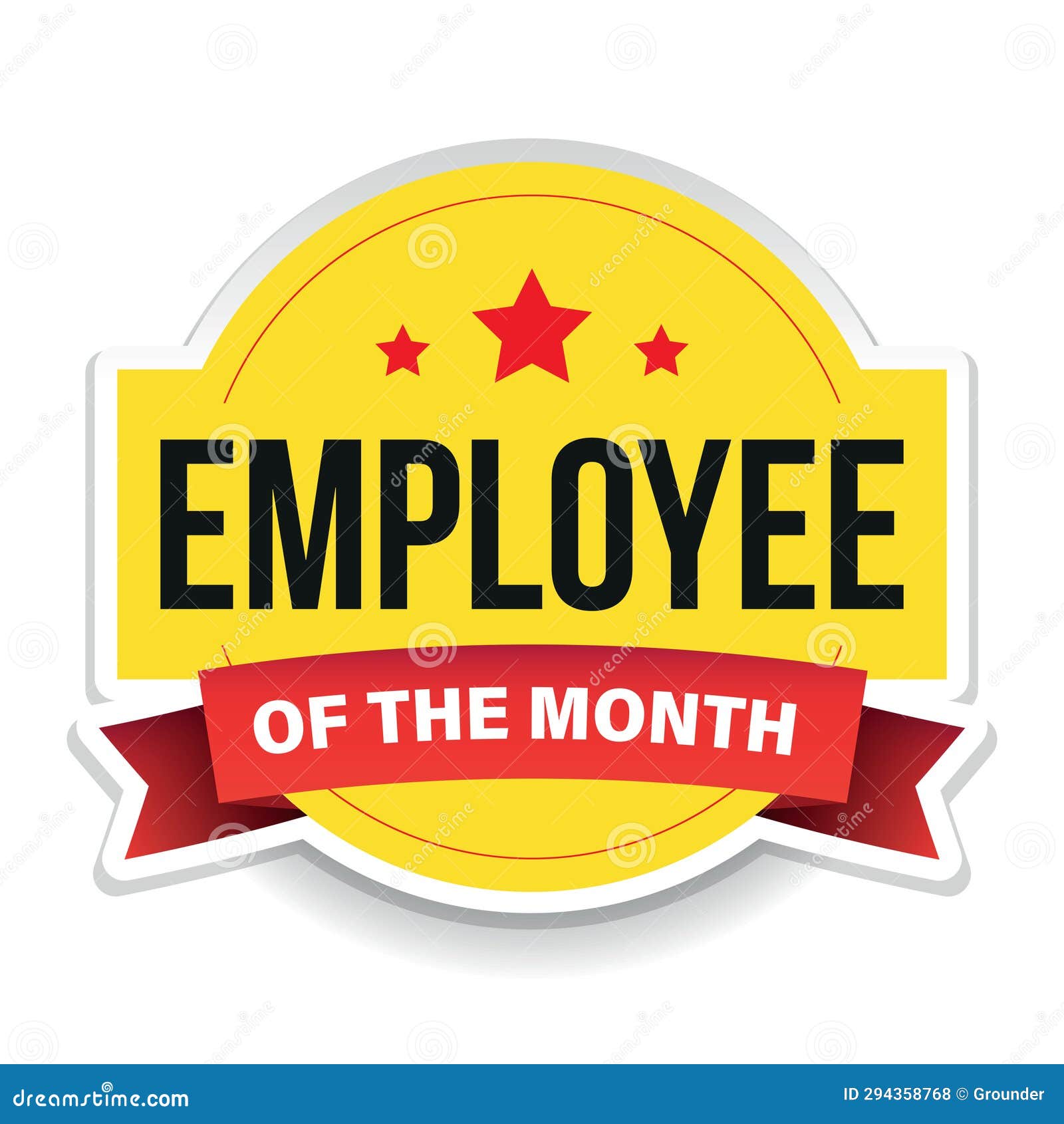 Premio al empleado del mes ilustración del vector. Ilustración de