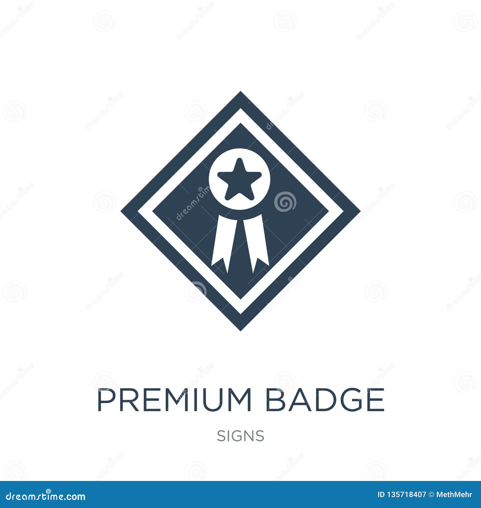 Premium Badge Icon In Trendy Design Style Premium Badge Icon Isolated On White Background Premium Badge Vector Icon Simple And Stock Vector Illustration Of Special Symbol 135718407