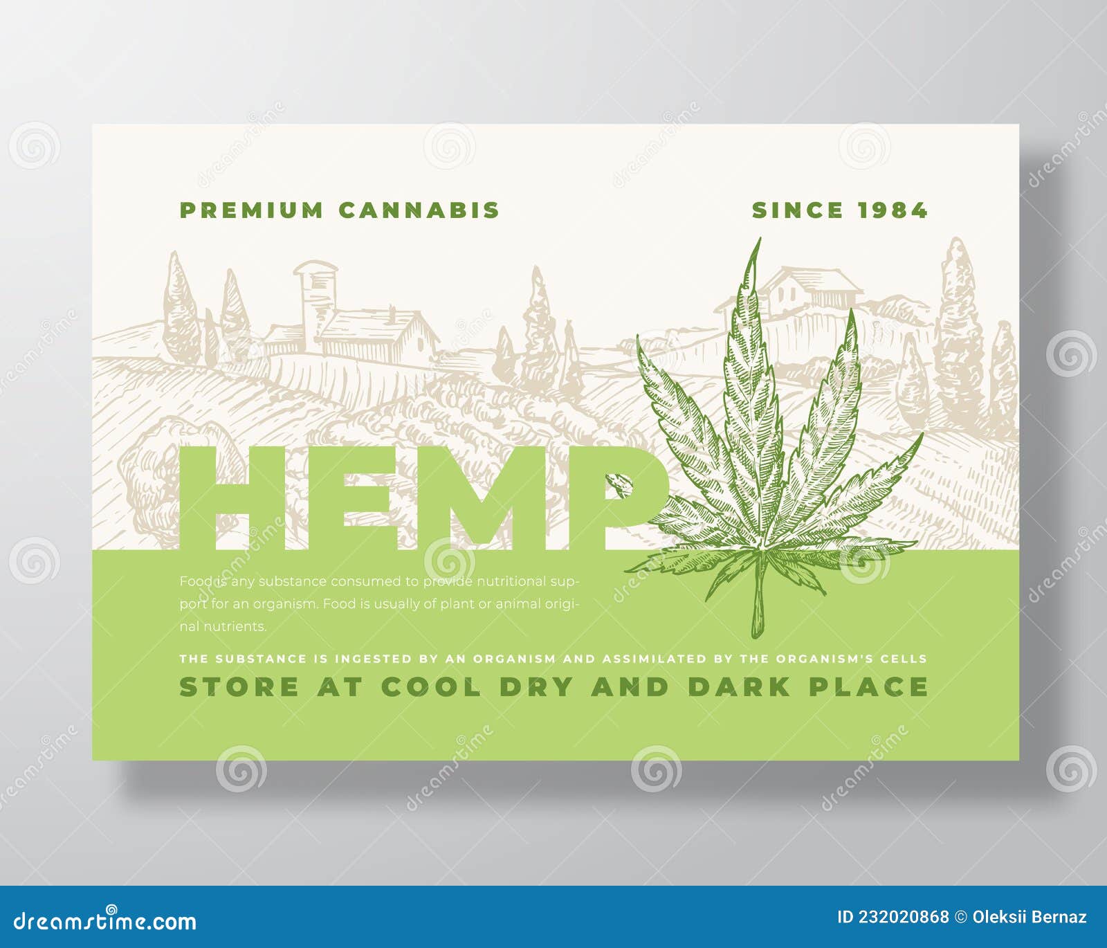 Premium Cannabis Label Template. Abstract Vector Packaging Design Premium Cannabis Label Template. Abstract Vector Packaging Design