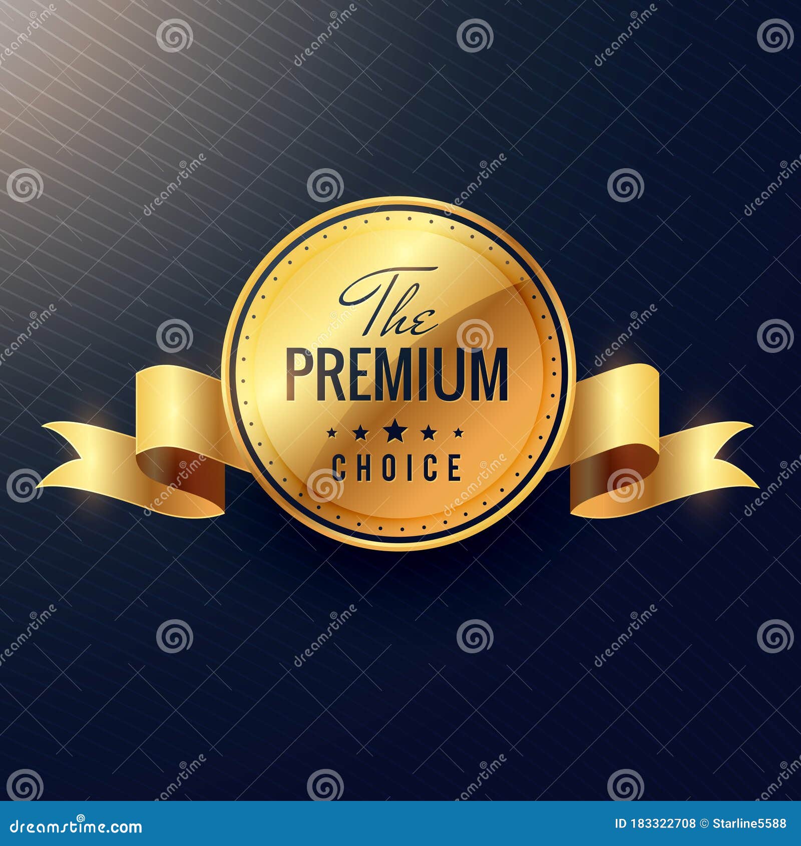 Premium Choice Vector Golden Label Design Stock Vector Illustration