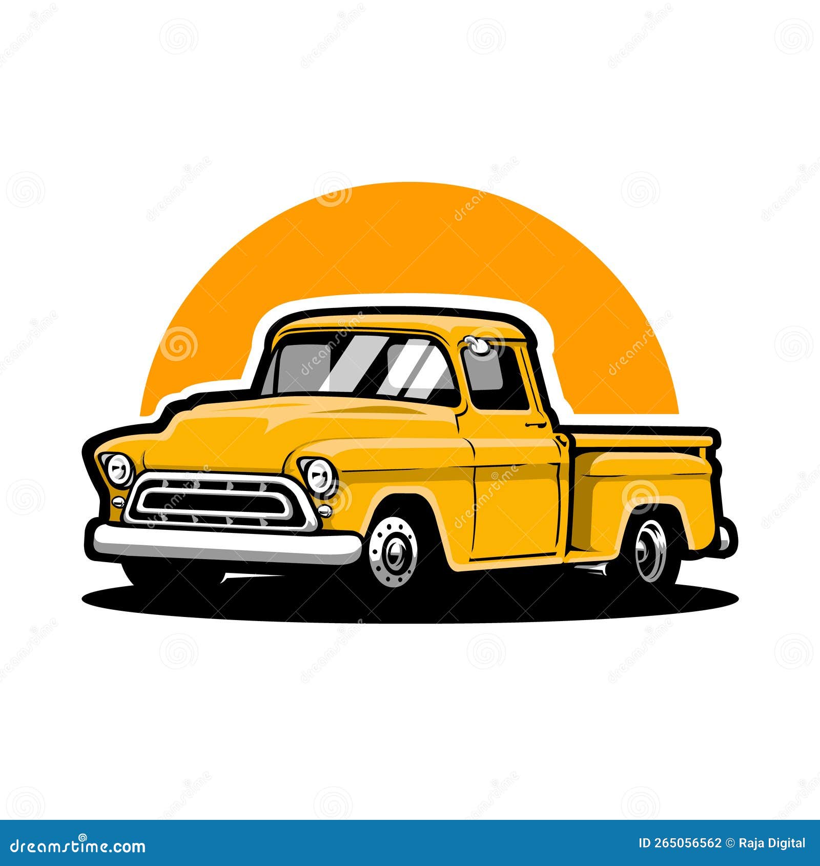 Tow Truck With Lowered Platform. Vector Illustration On White