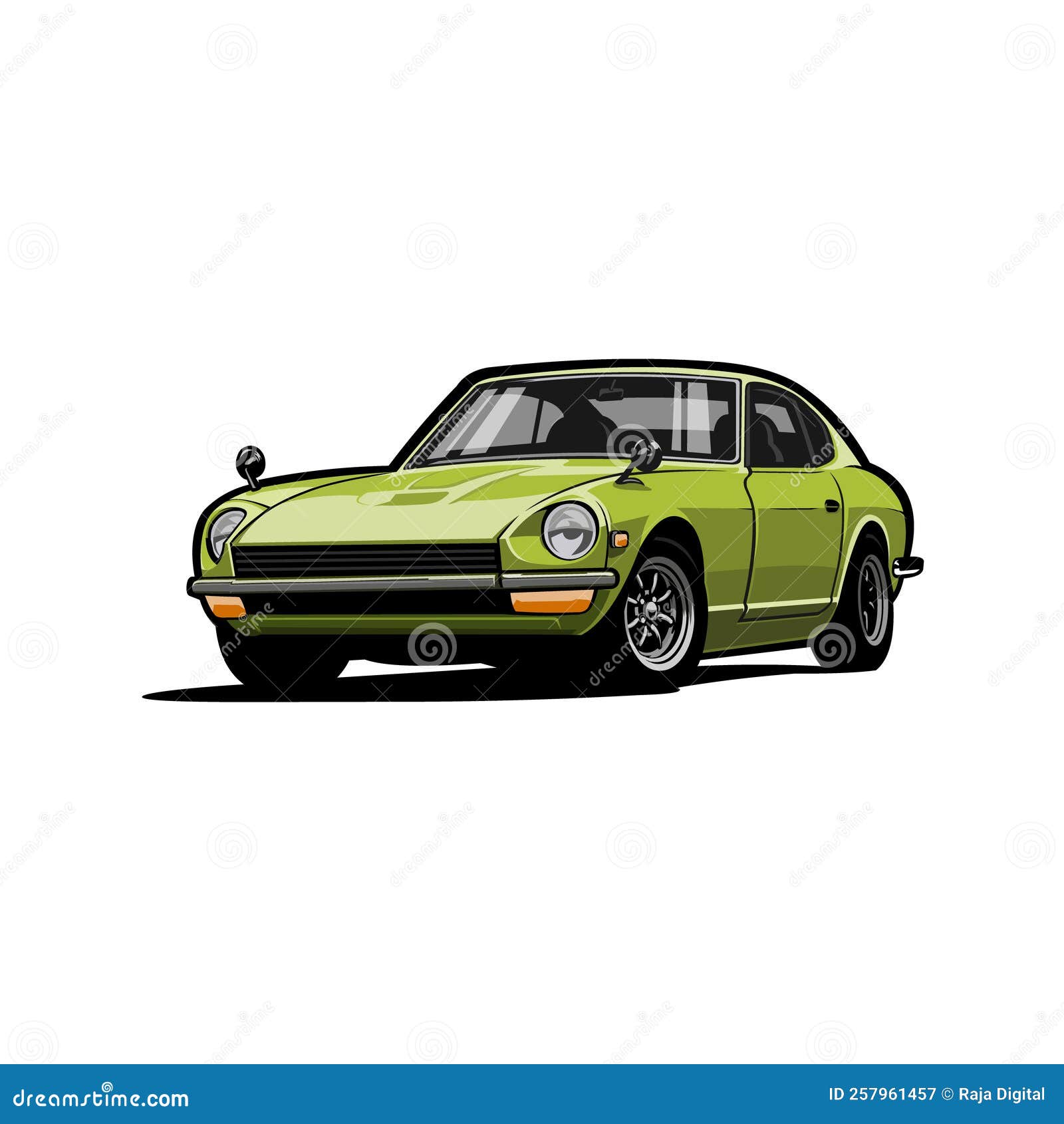 Premium Vector, Drift car illustration