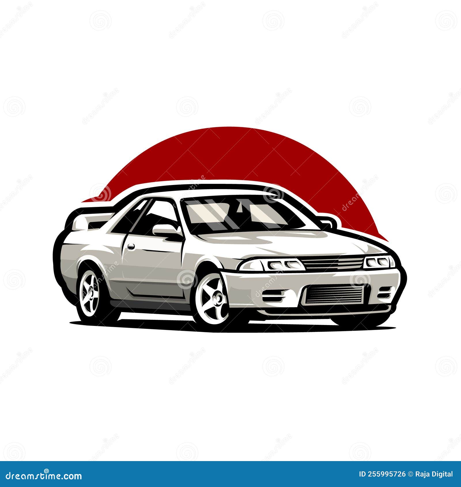 Premium Vector, Drift car illustration