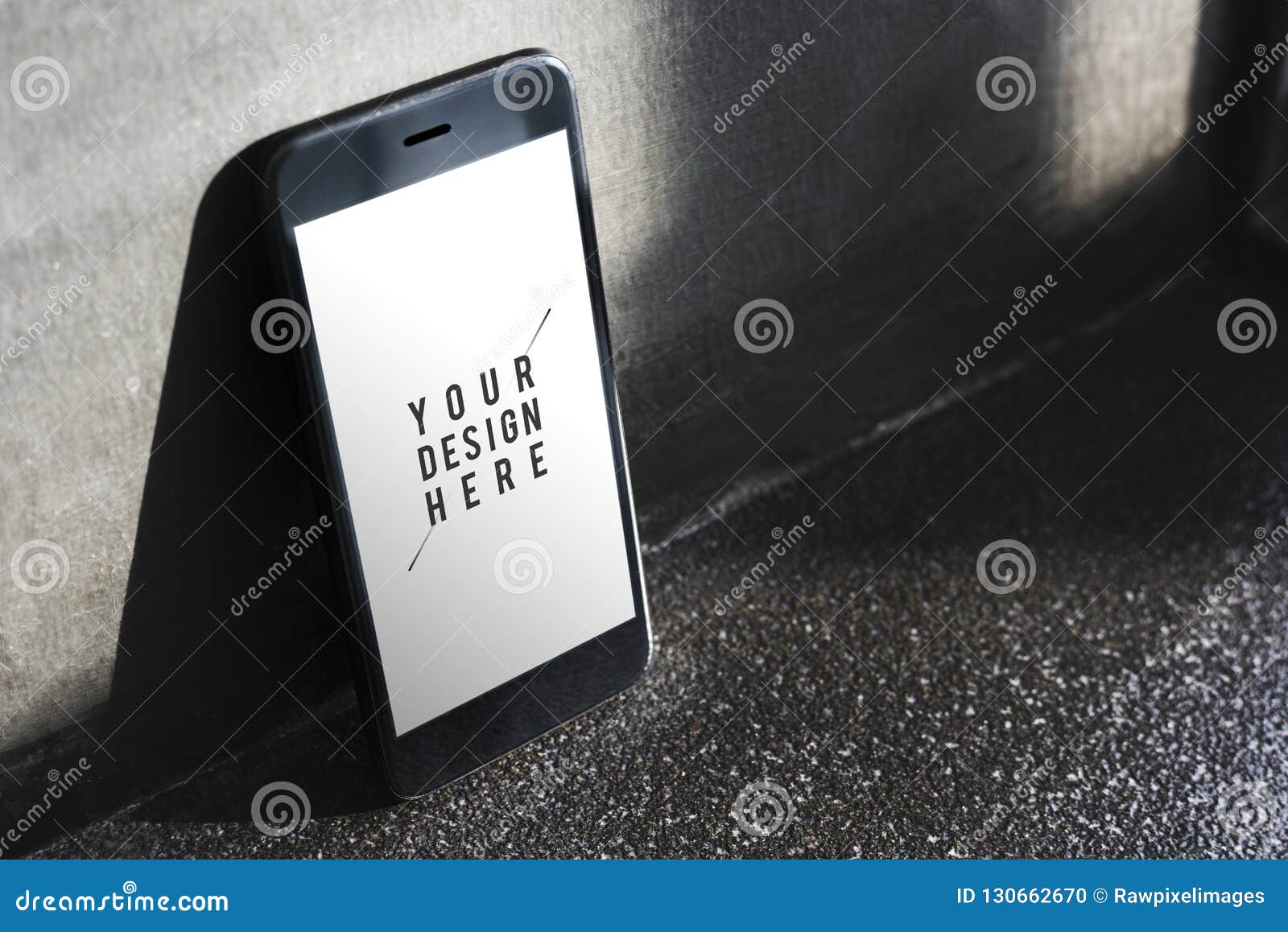 Premium Mobile Phone Screen Mockup Template Stock Photo
