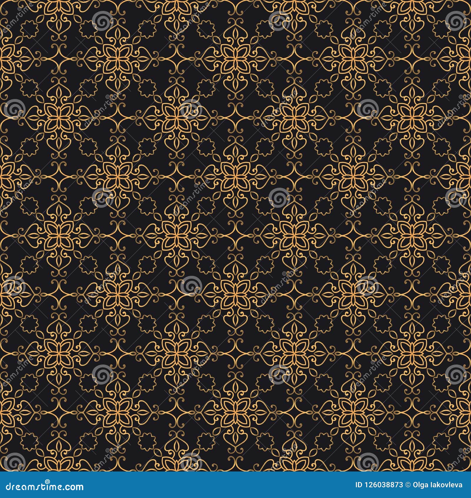 Luxury Ornate Abstract Background in Colors of Gold and Black Stock ...