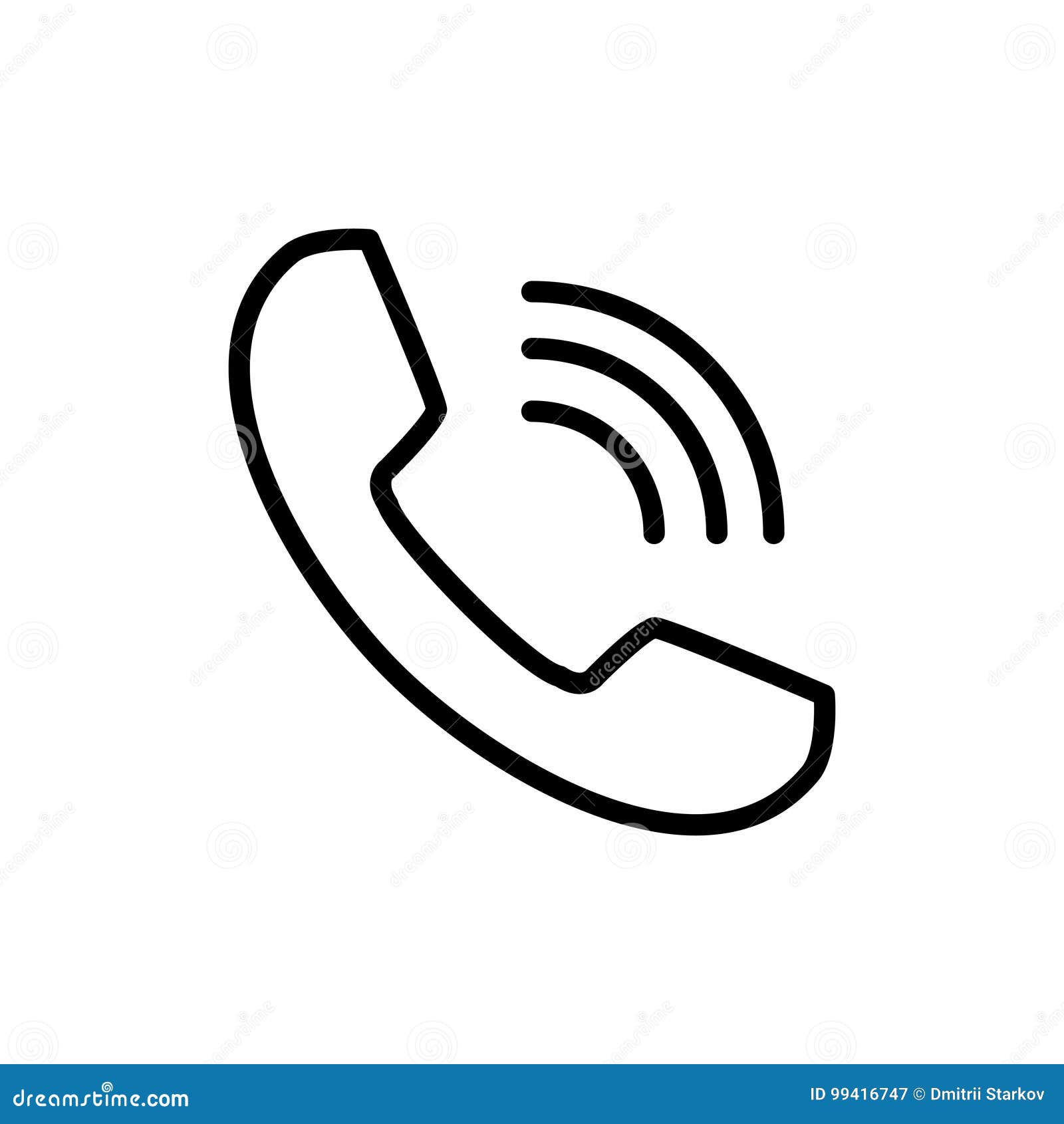 Premium Phone Icon or Logo in Line Style. Stock Vector ...