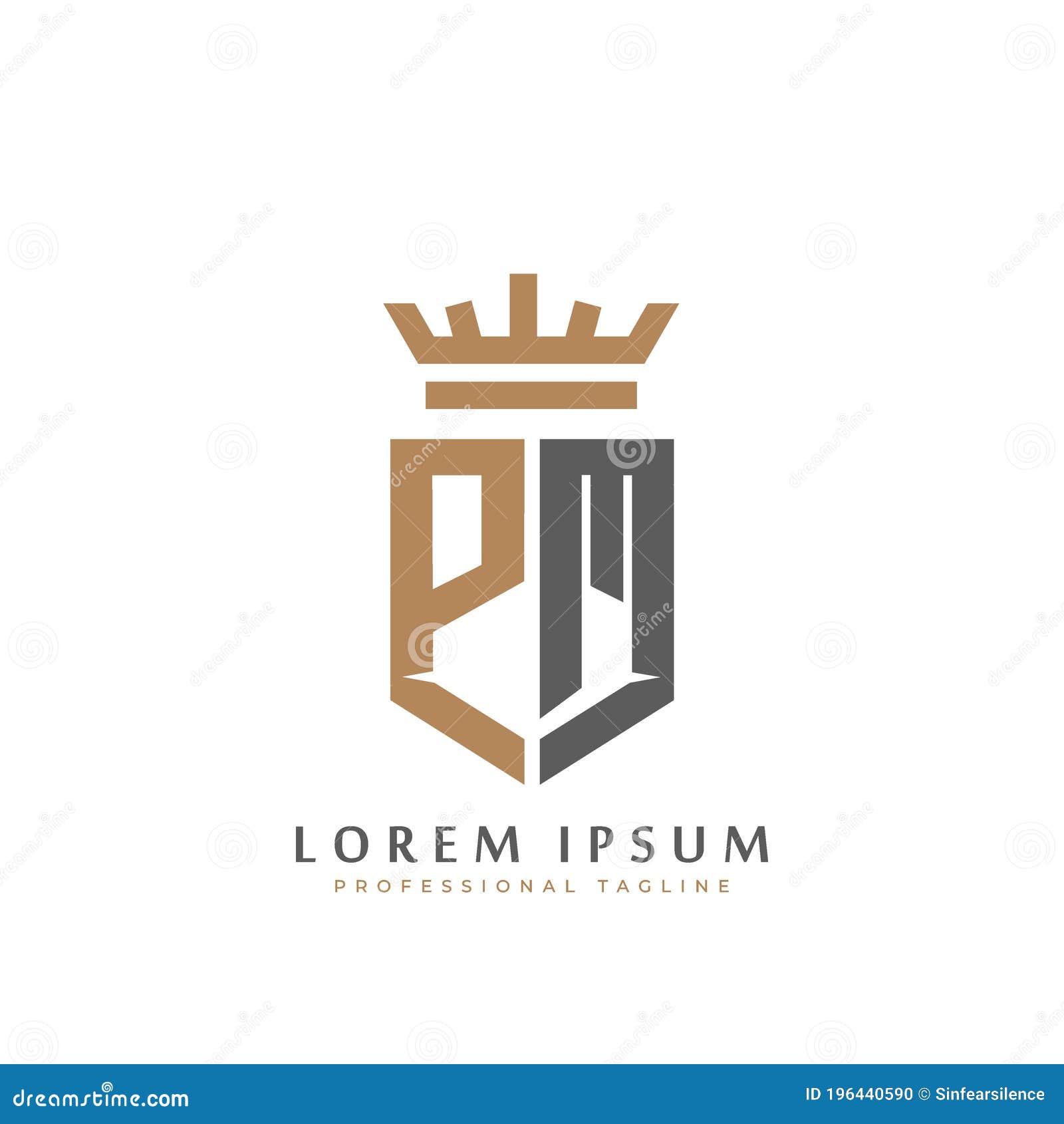 Premium Vector  Letter pm monogram logo design