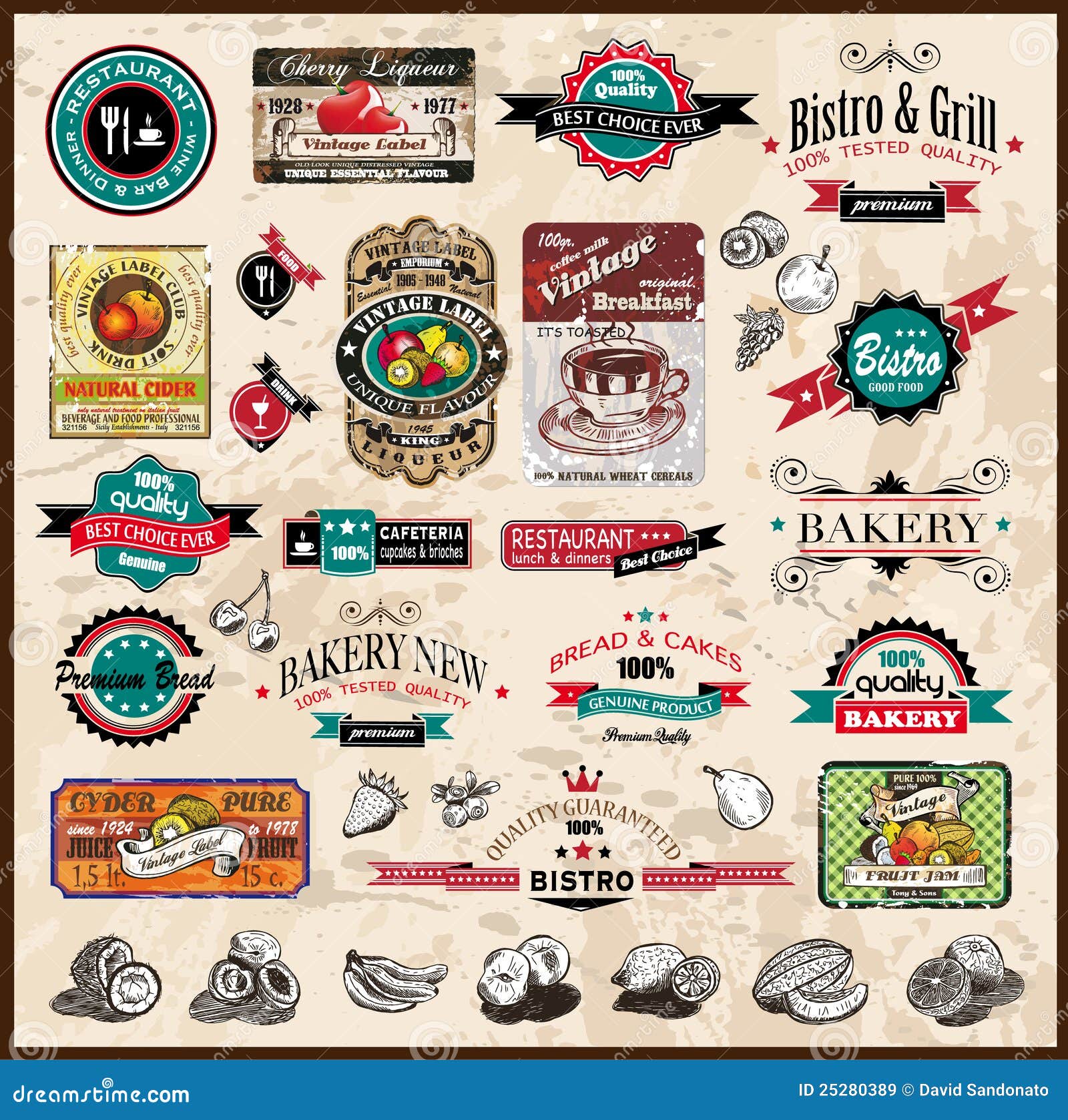 premium quality collection of vintage labels