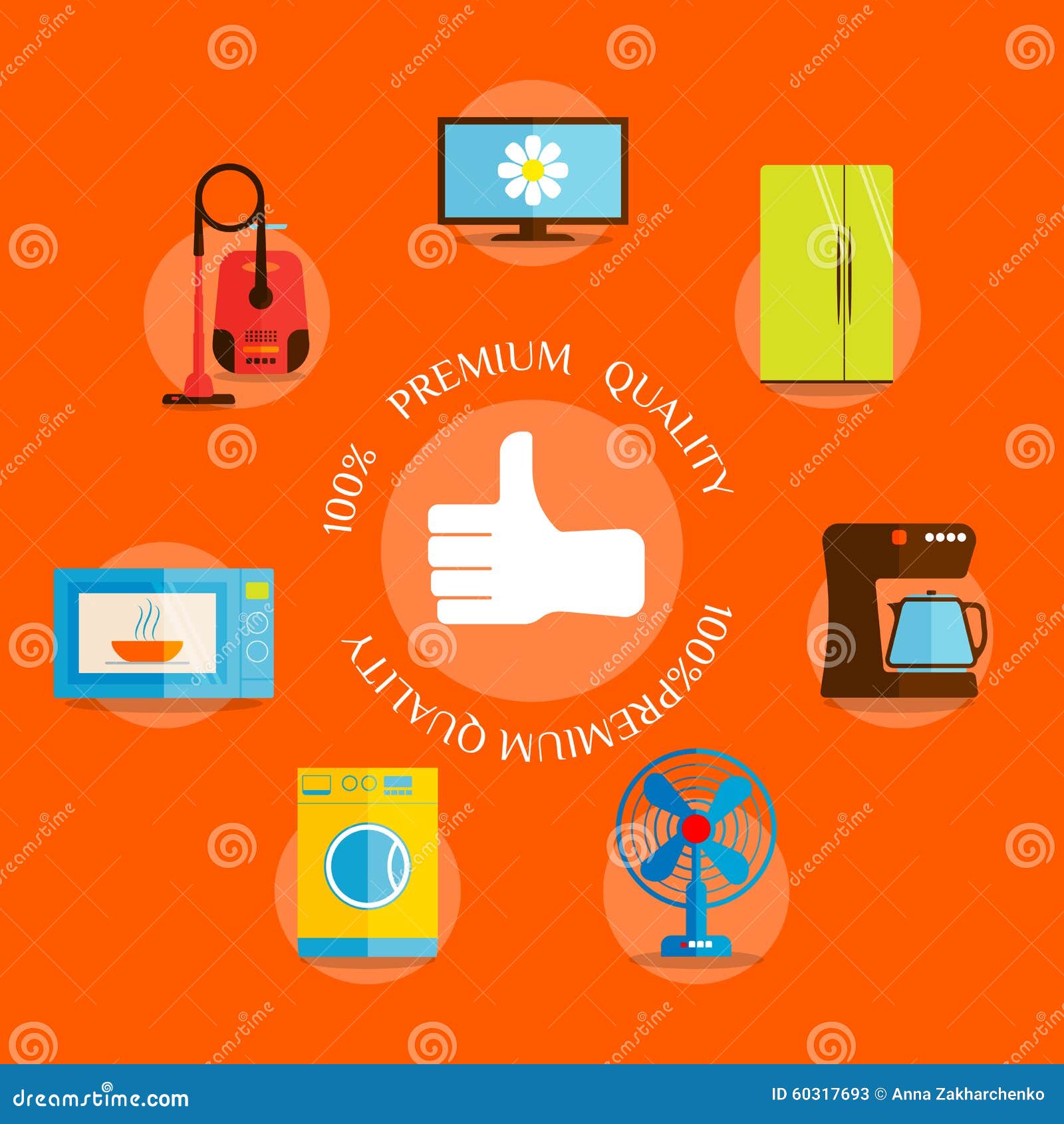 100 Premium Quality Home Appliances and Stock Vector Illustration of