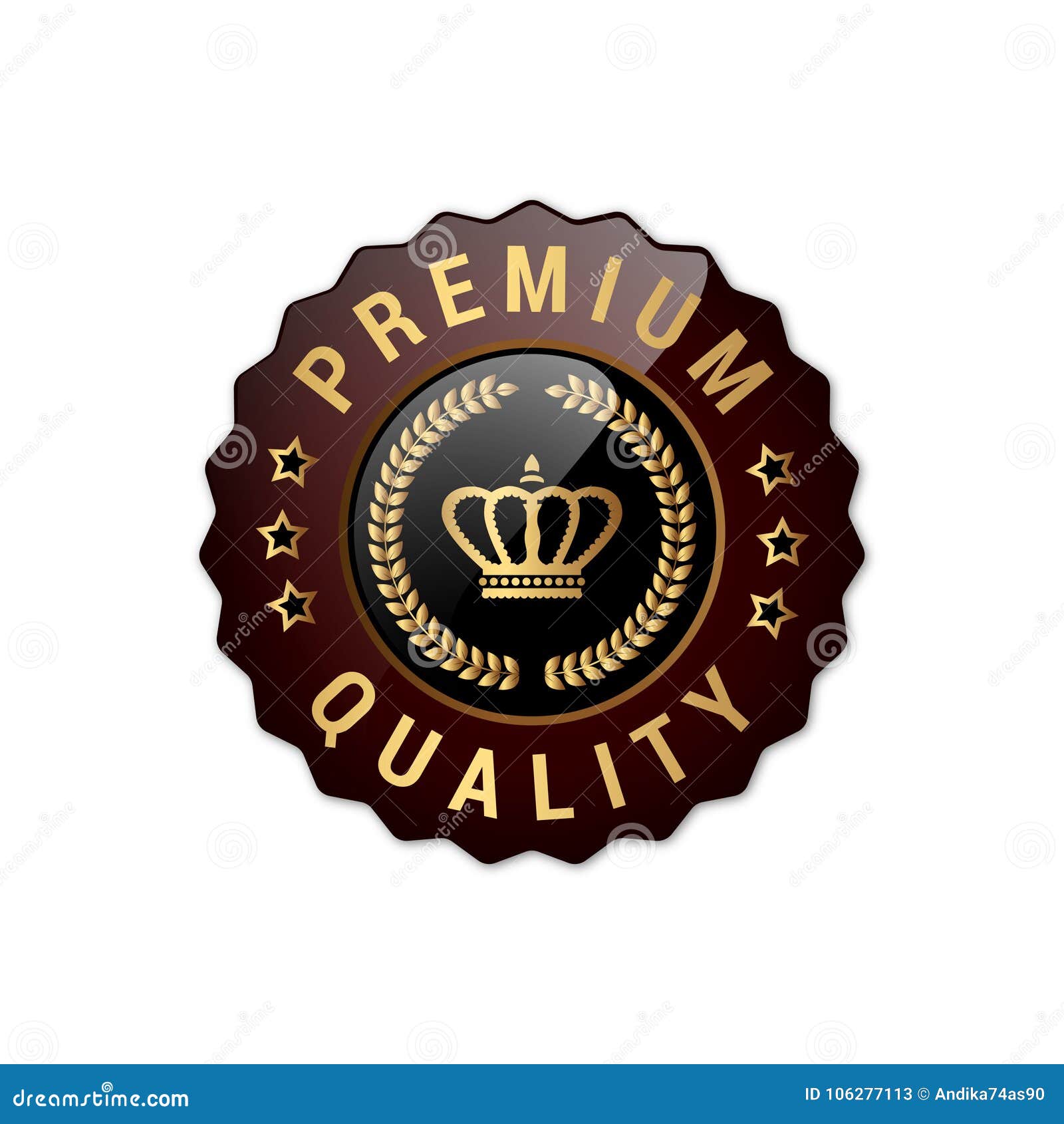 premium quality labels with the crown